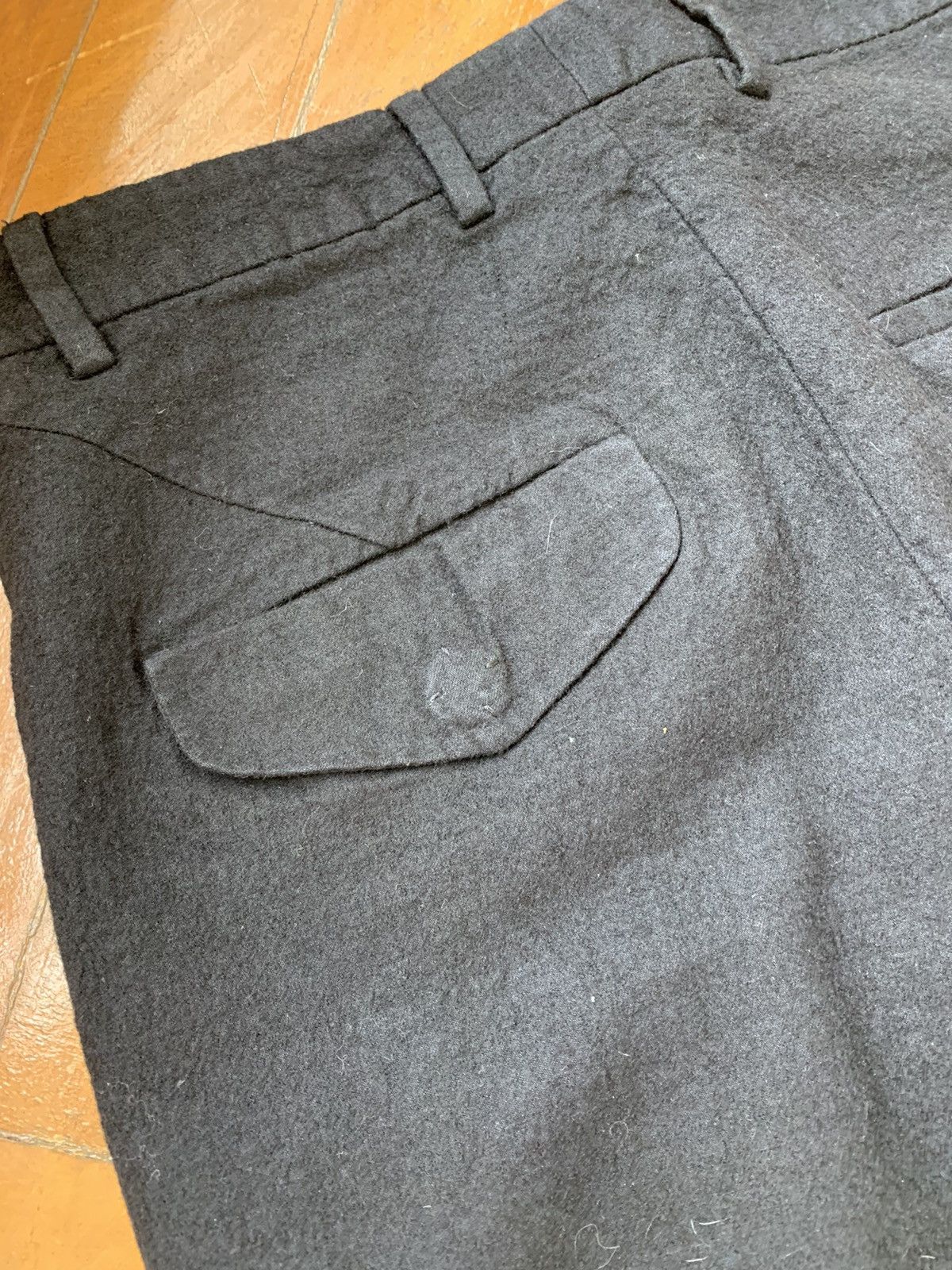 Alexandre Plokhov Italian made black boiled wool tapered slim pants Size US 28 / EU 44 - 13 Thumbnail