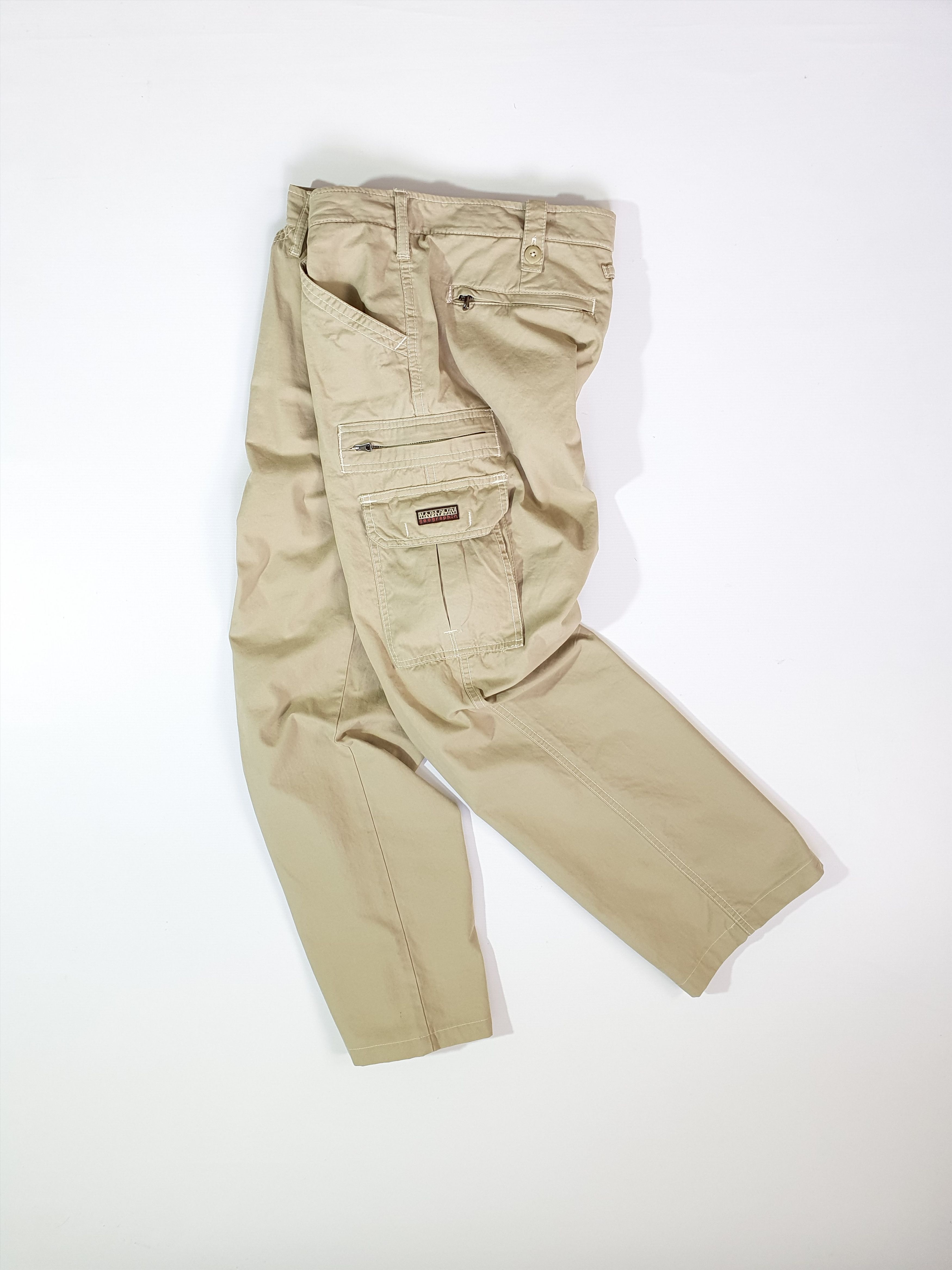 image of Napapijri Cargo Pants Travis Scott Style in Sand Beige, Men's (Size 32)