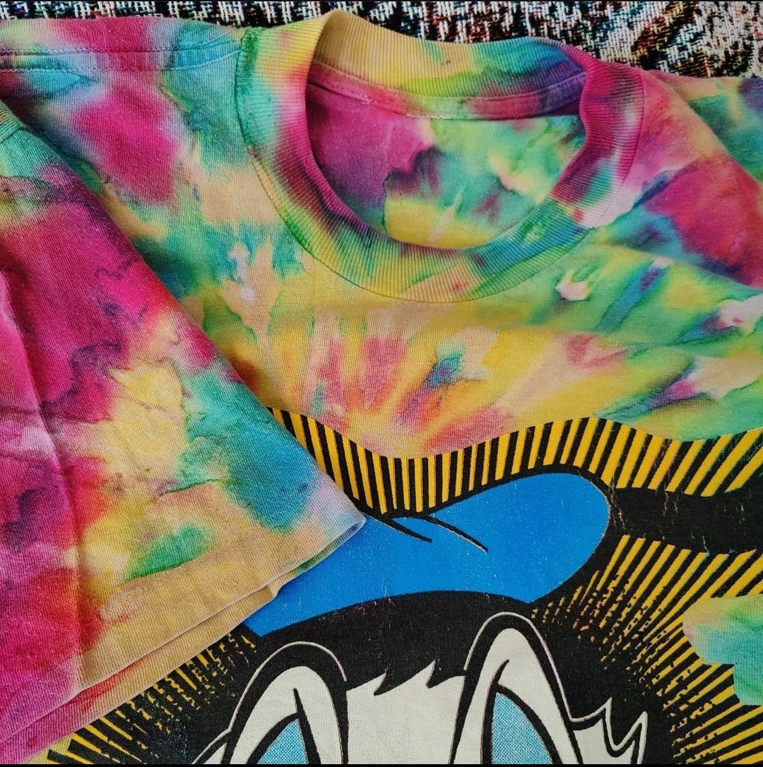Disney × Vintage vtg90s - Donald Duck Tie-dye (Rare) Size US XL / EU 56 / 4 - 4 Thumbnail