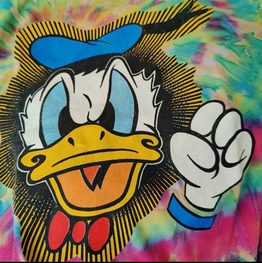Disney × Vintage vtg90s - Donald Duck Tie-dye (Rare) Size US XL / EU 56 / 4 - 5 Thumbnail