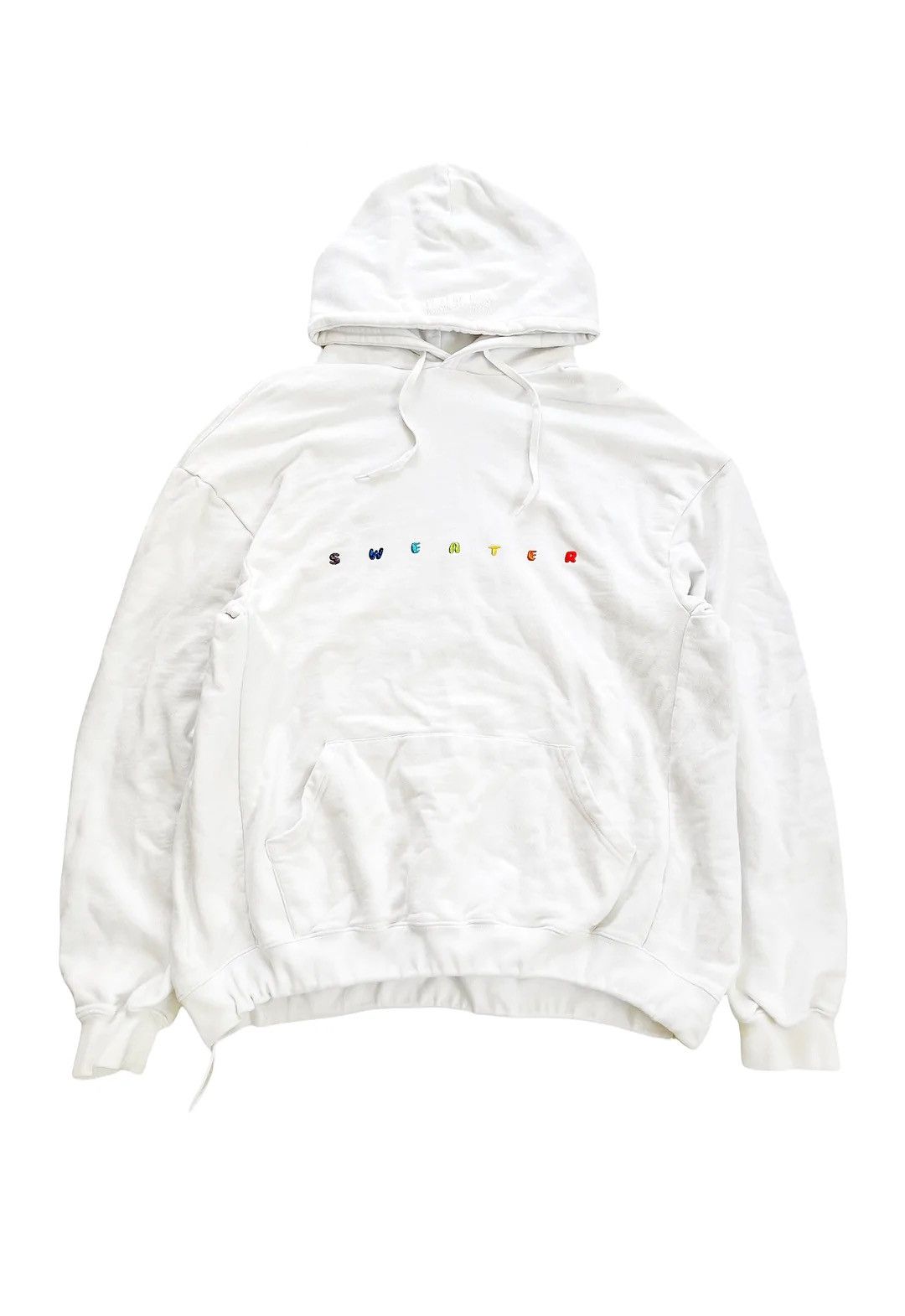 image of Vetements 2018 Sweatshirt Hoodie in White, Men's (Size XS)