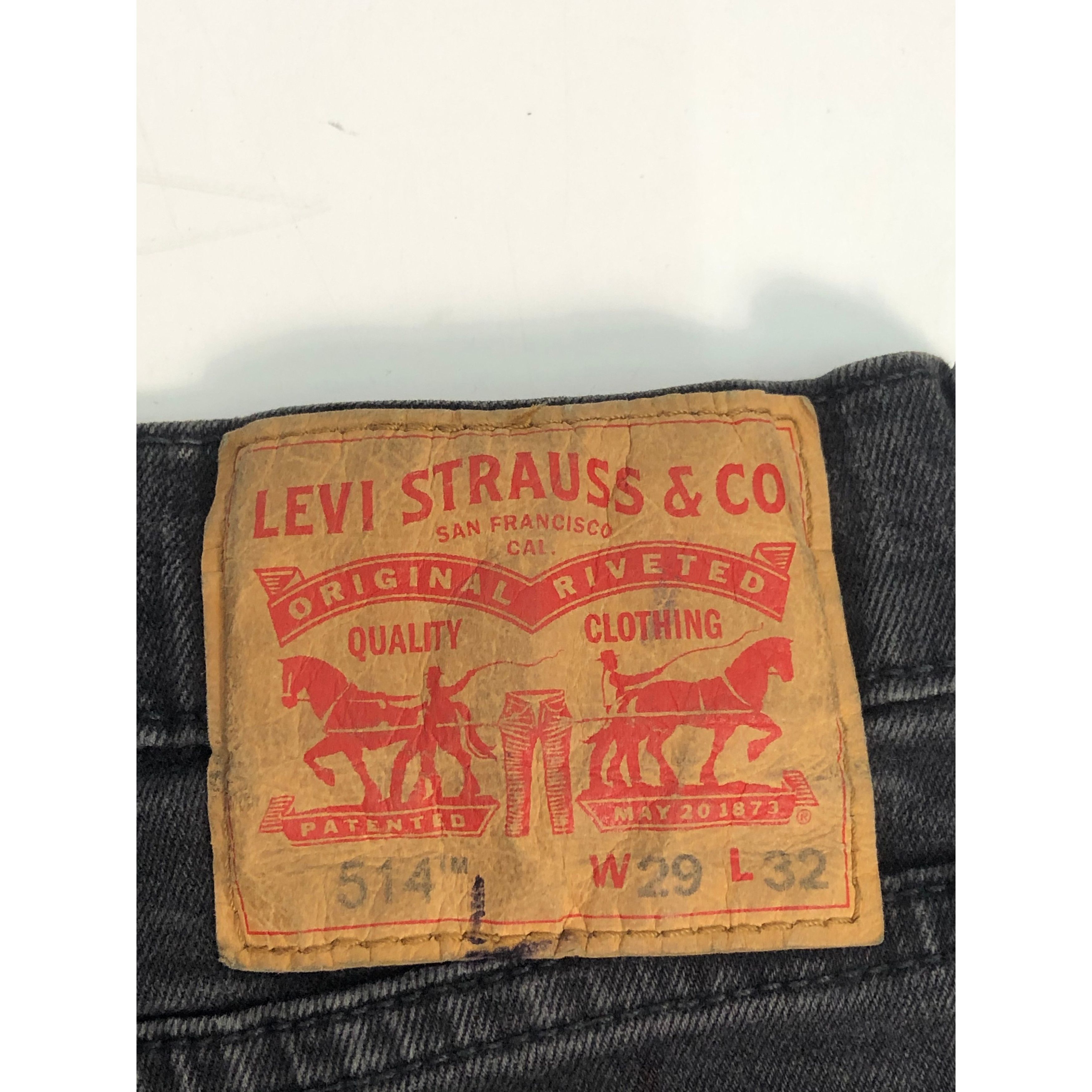 Levi's Vintage 90s Levis 514 Super Black Denim DP0095 Size US 29 - 5 Thumbnail