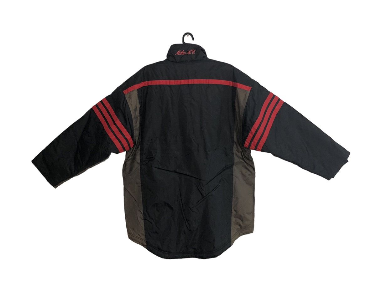 Adidas 90s Padded Adidas X Ac Milan Coach Jacket Three Stripes Size US L / EU 52-54 / 3 - 2 Thumbnail