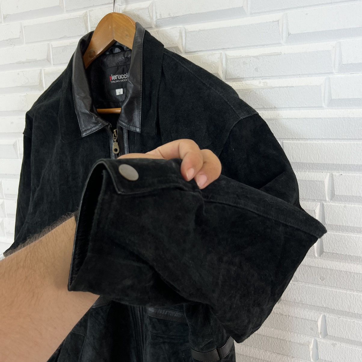 Japanese Brand MULTI POCKET CARGO LEATHER JACKET PIERUCCI ITALIAN MODE Size US S / EU 44-46 / 1 - 7 Thumbnail