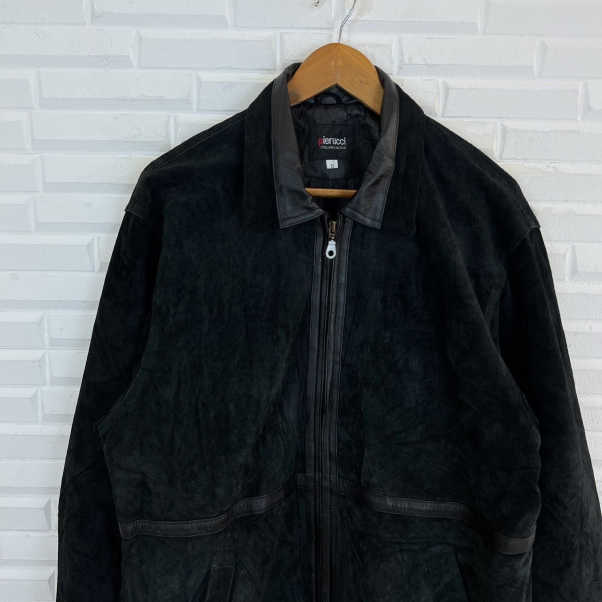 Japanese Brand MULTI POCKET CARGO LEATHER JACKET PIERUCCI ITALIAN MODE Size US S / EU 44-46 / 1 - 3 Thumbnail