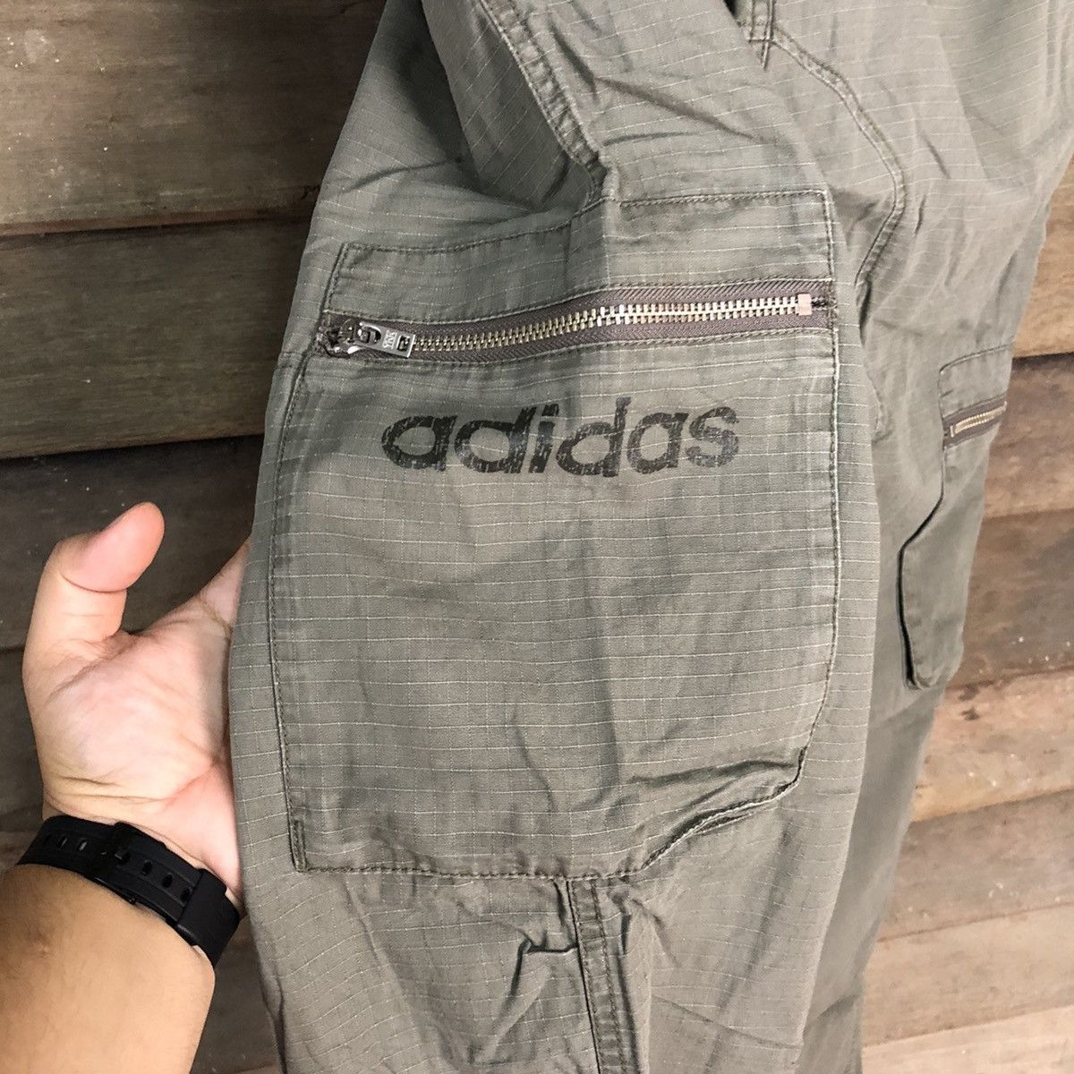 Adidas Adidas multipocket tactical Green Cargo Pants #3345 Size US 35 - 13 Thumbnail