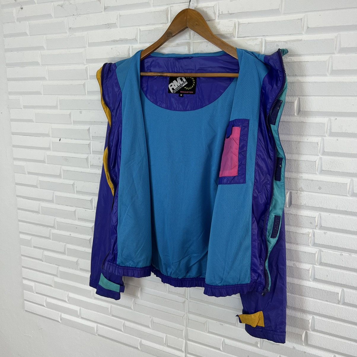 Art Comes First TRITONE COLOURFULL WINDBREAKER HOODIE JACKET RIMASTER Size US M / EU 48-50 / 2 - 14 Thumbnail