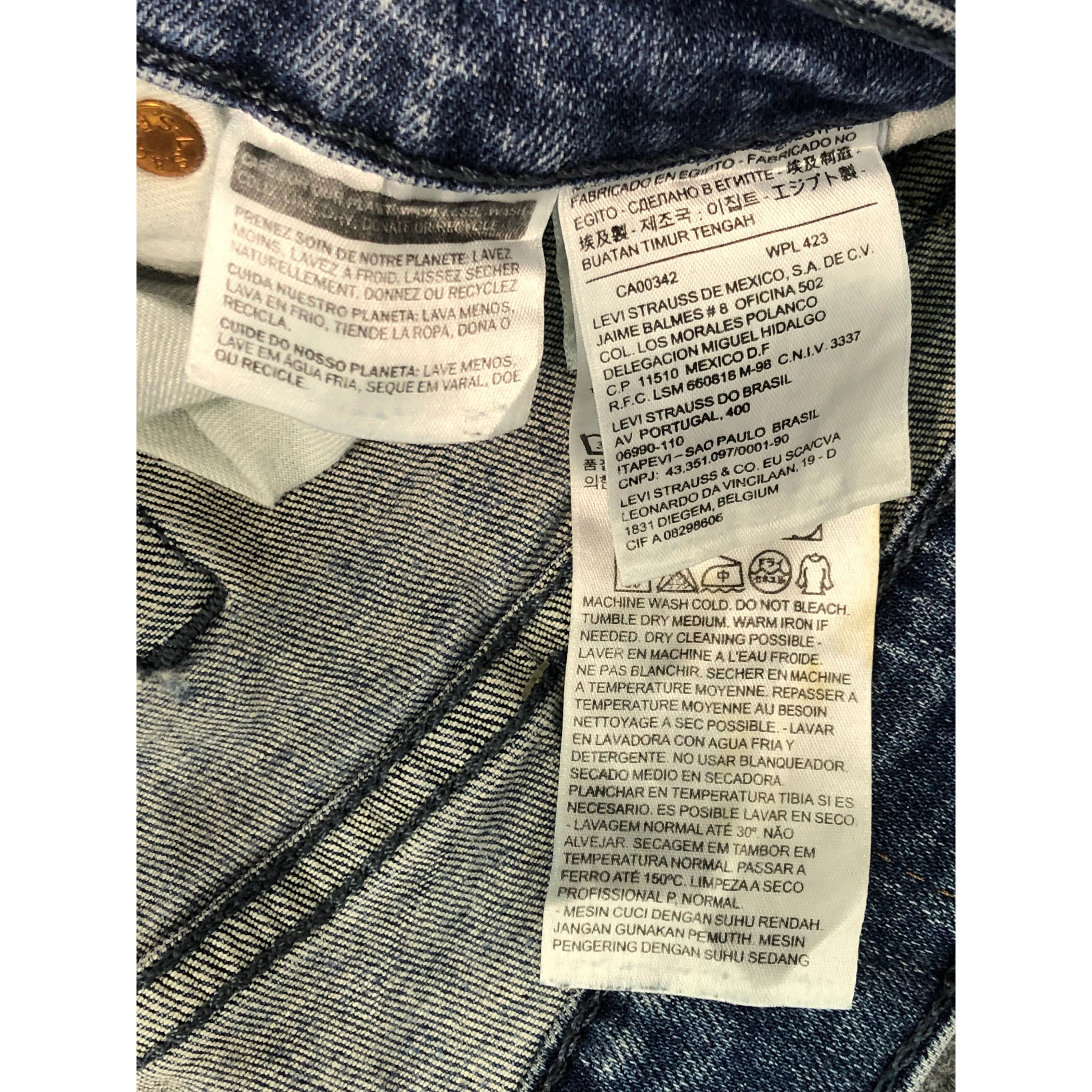 Levi's Vintage Levis 514 Blue Denim DP0187 Size US 29 - 6 Thumbnail