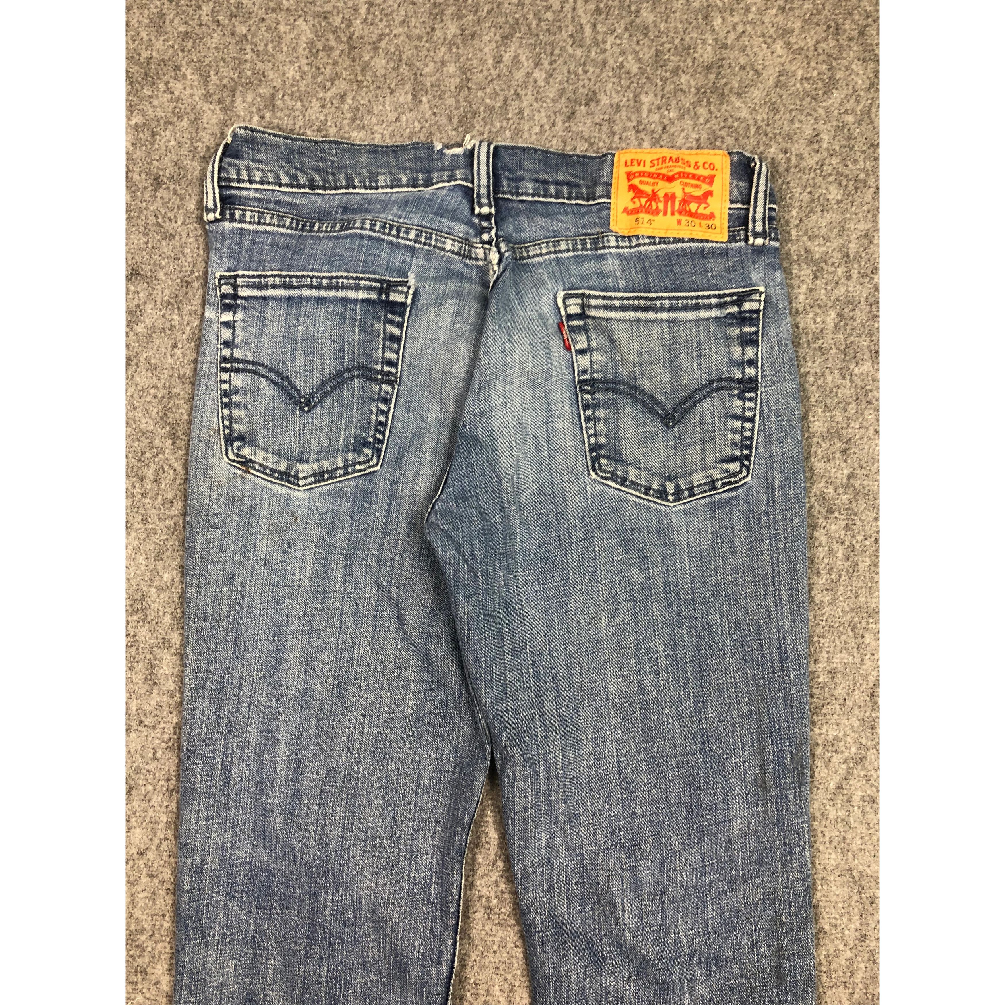 Levi's Vintage Levis 514 Blue Denim DP0187 Size US 29 - 4 Thumbnail