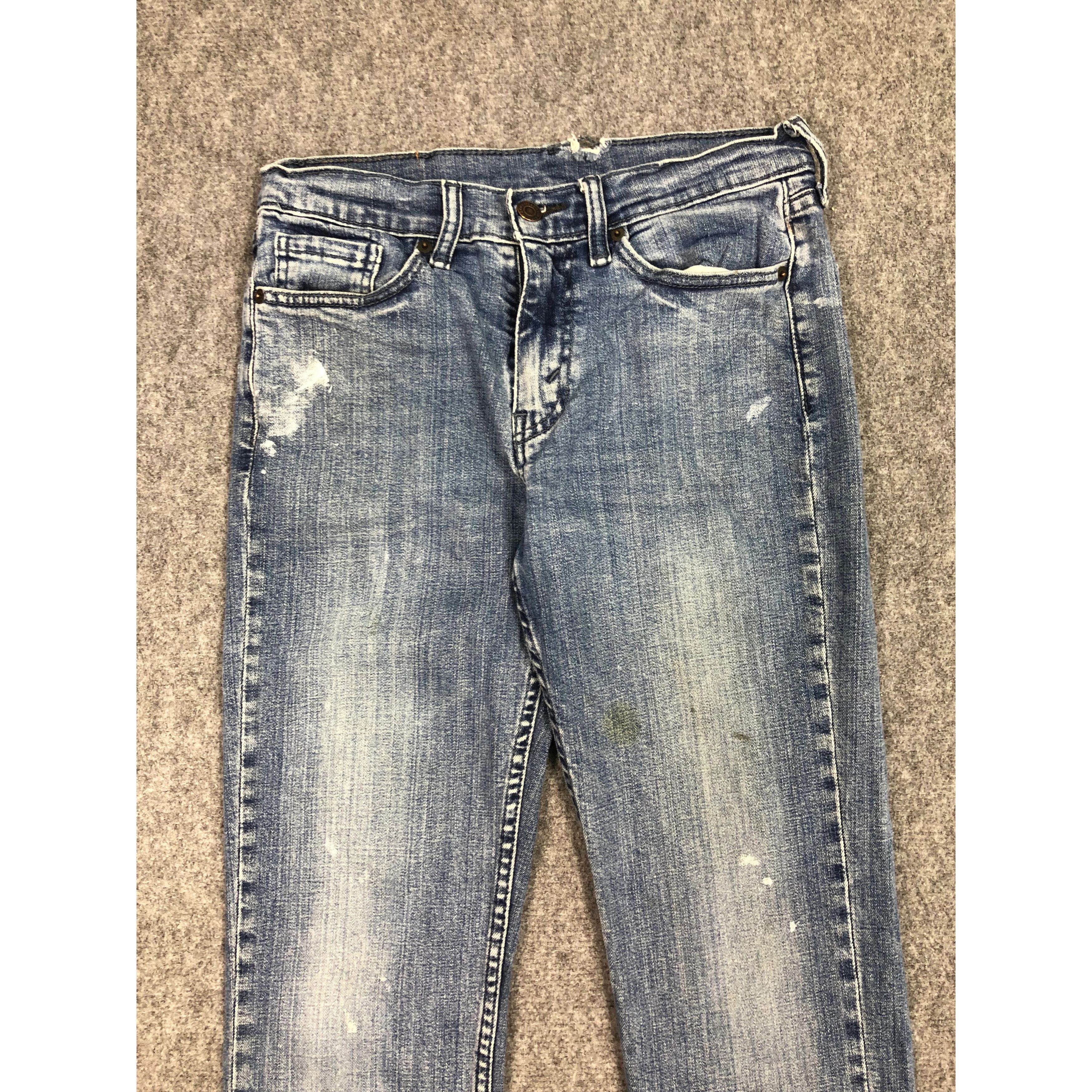 Levi's Vintage Levis 514 Blue Denim DP0187 Size US 29 - 3 Thumbnail