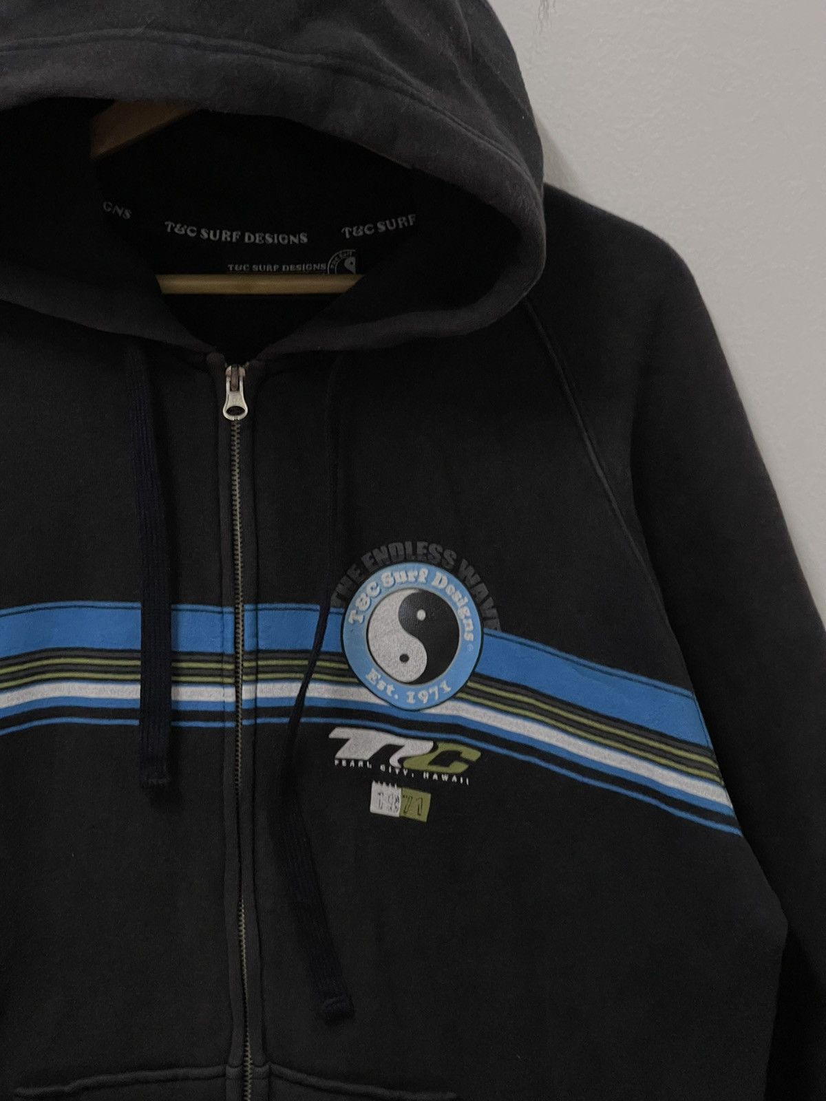 Japanese Brand × Vintage Vintage T&C Surf Surfing Ying Yang Big Logo Sweatshirt Size US L / EU 52-54 / 3 - 4 Thumbnail