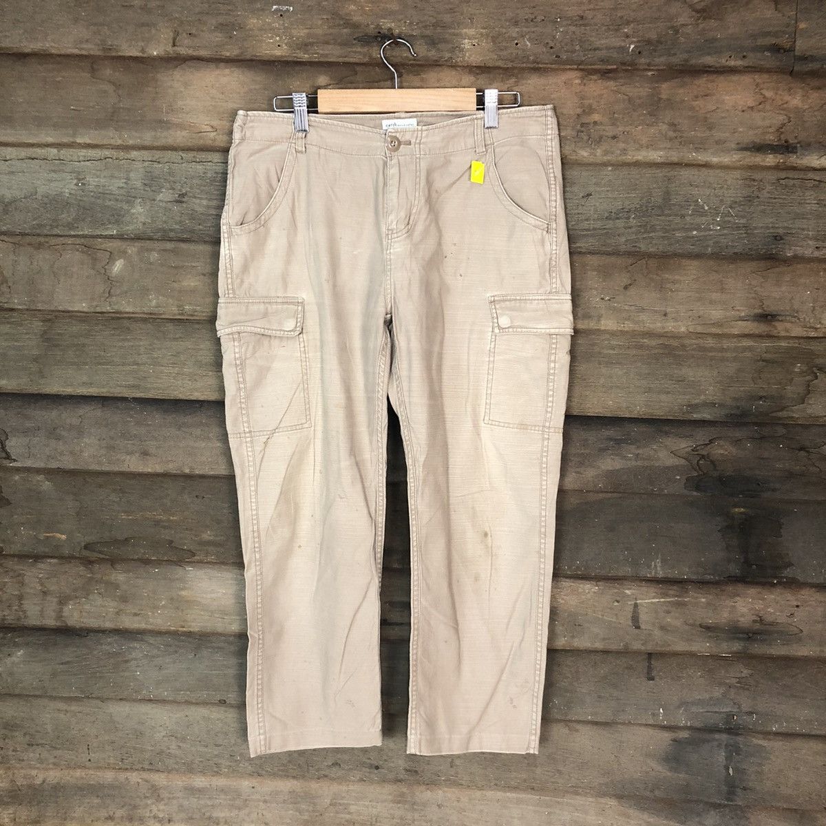 Japanese Brand Earth Brown multipocket utility cropped Cargo Pants #2409 Size 32" / US 10 / IT 46 - 1 Thumbnail