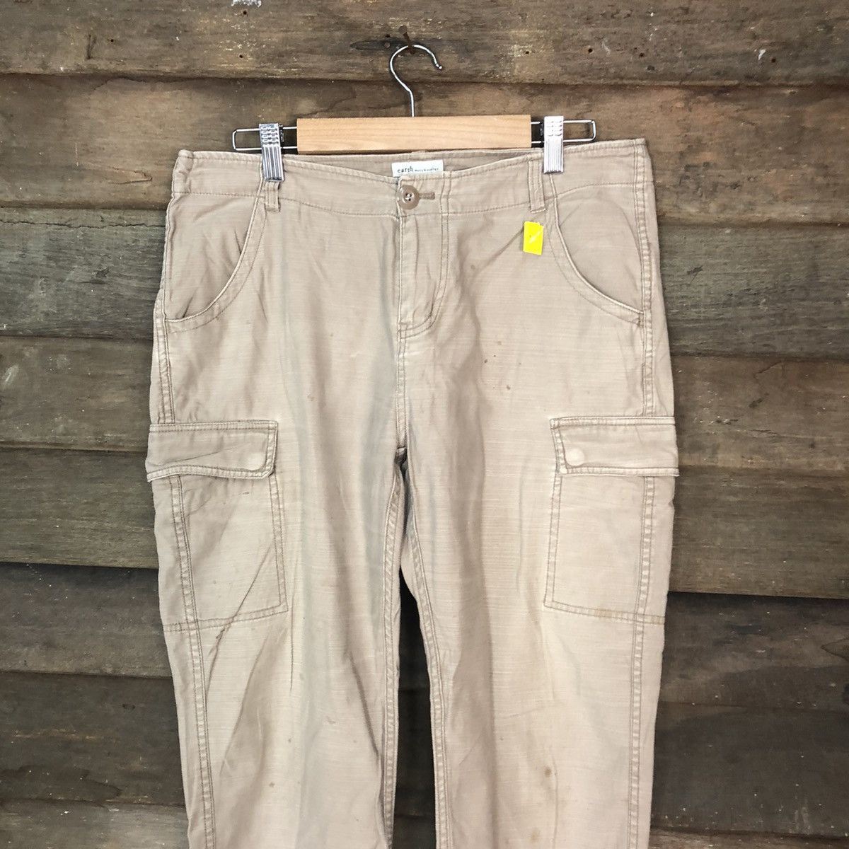 Japanese Brand Earth Brown multipocket utility cropped Cargo Pants #2409 Size 32" / US 10 / IT 46 - 2 Thumbnail