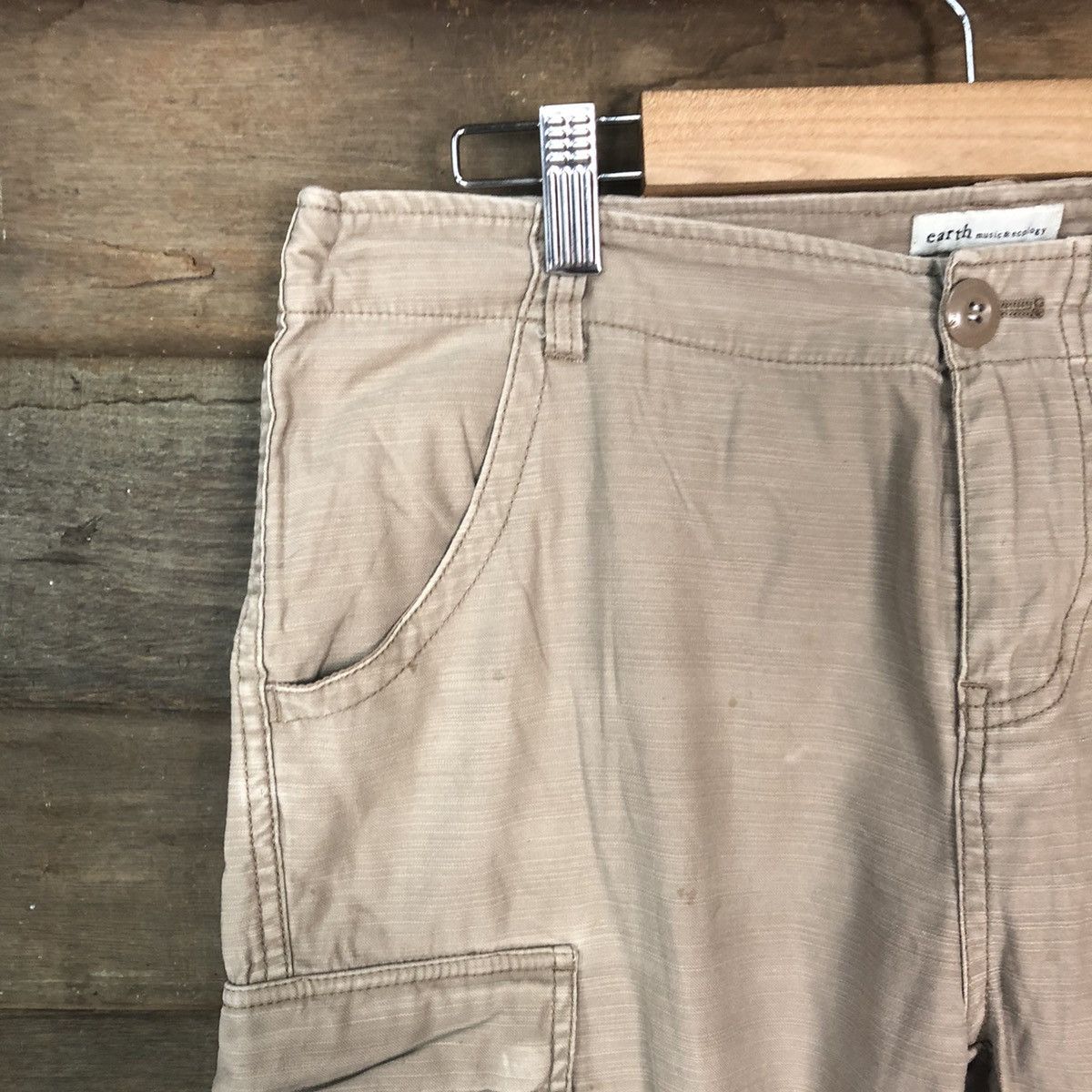 Japanese Brand Earth Brown multipocket utility cropped Cargo Pants #2409 Size 32" / US 10 / IT 46 - 4 Thumbnail