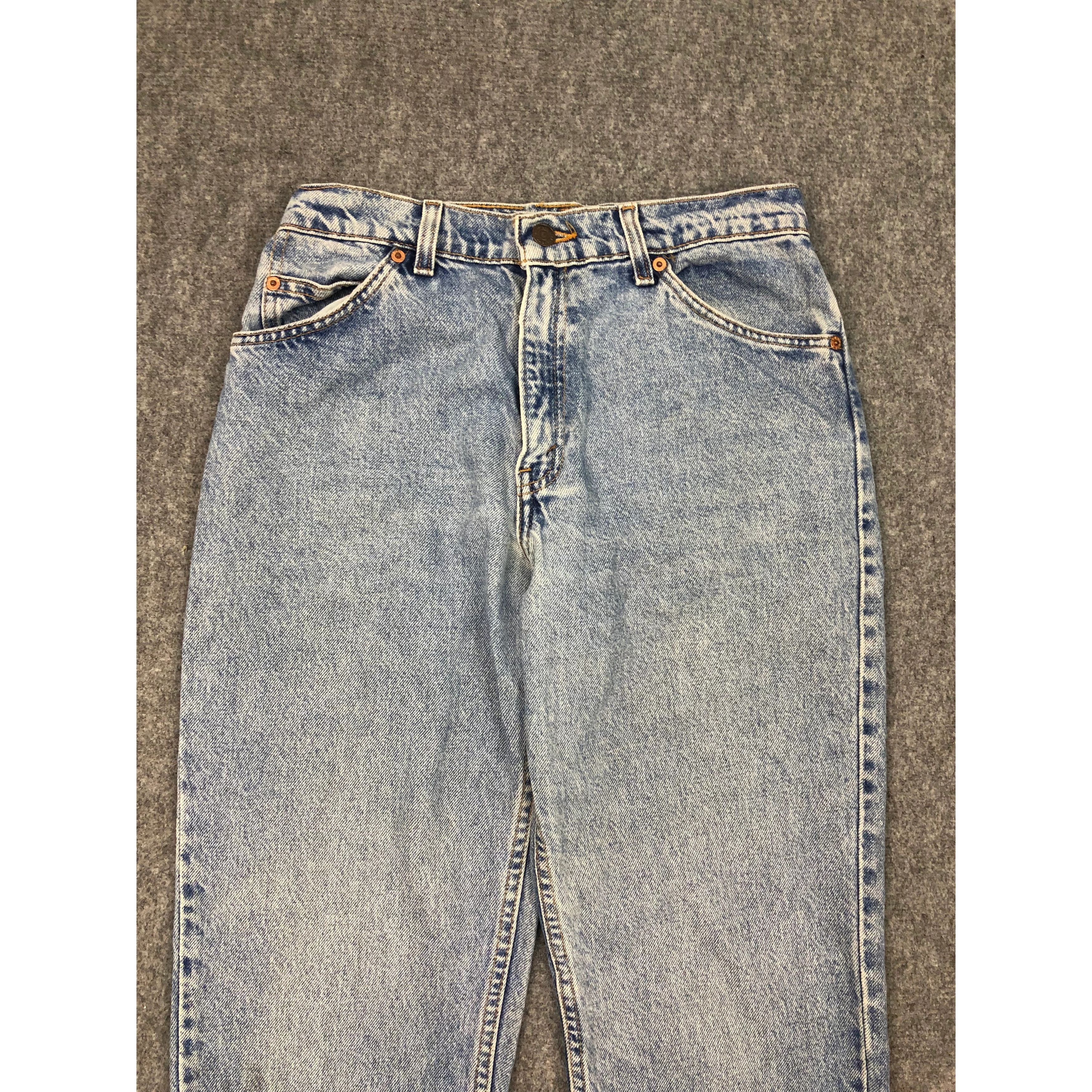 Levi's Vintage 90s Levis 950 Blue Tapered Leg Jeans DP0220 Size US 29 - 3 Thumbnail