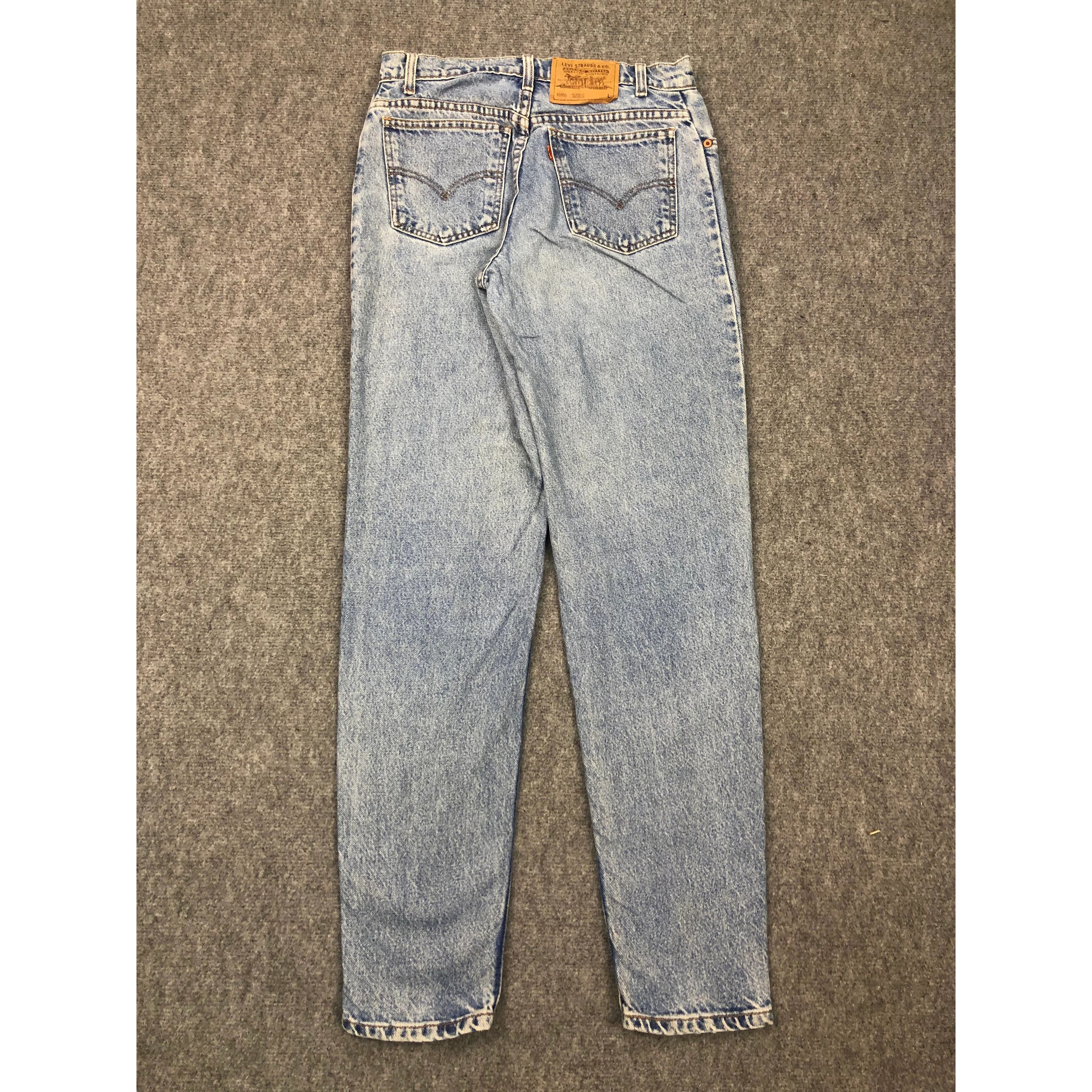 Levi's Vintage 90s Levis 950 Blue Tapered Leg Jeans DP0220 Size US 29 - 2 Thumbnail