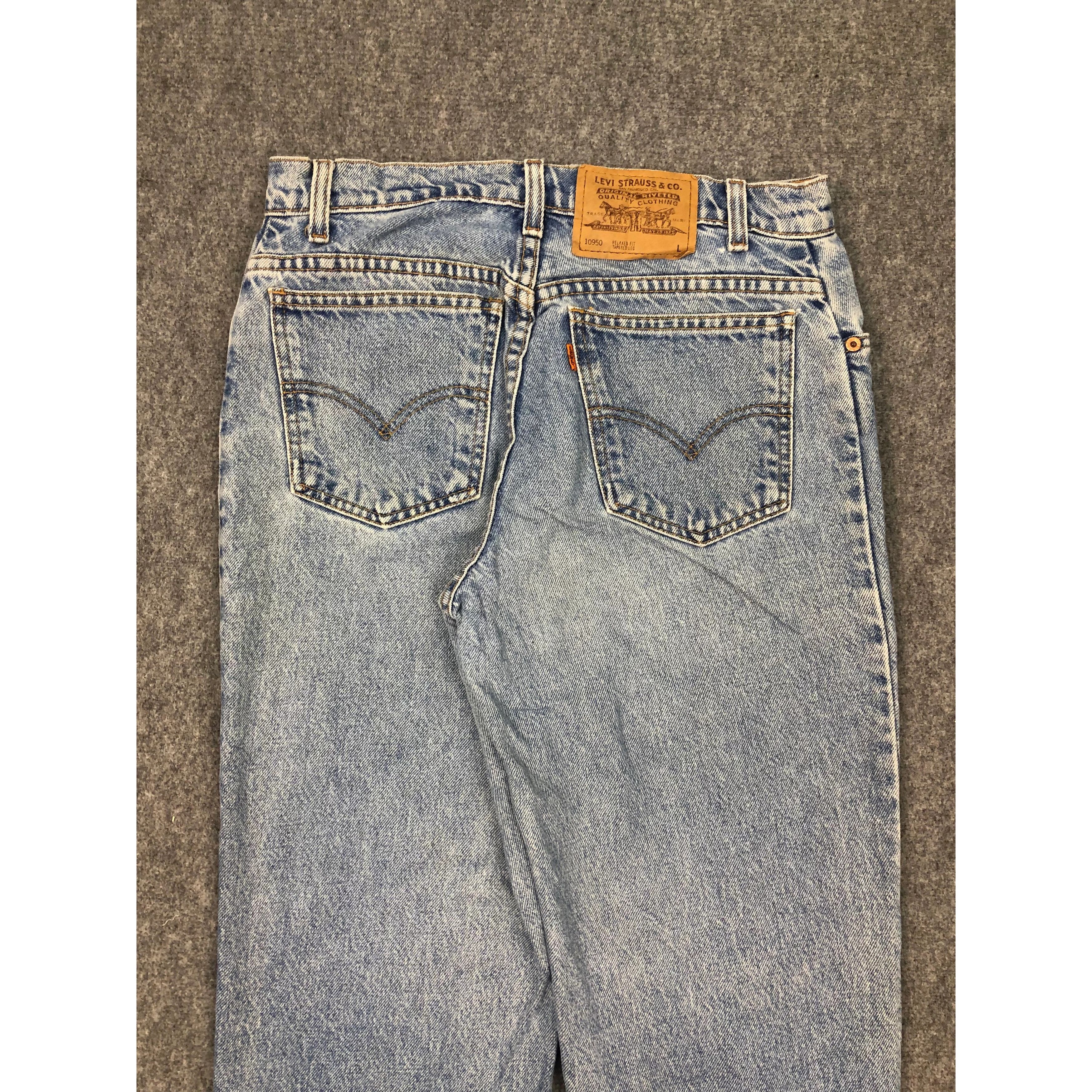 Levi's Vintage 90s Levis 950 Blue Tapered Leg Jeans DP0220 Size US 29 - 4 Thumbnail