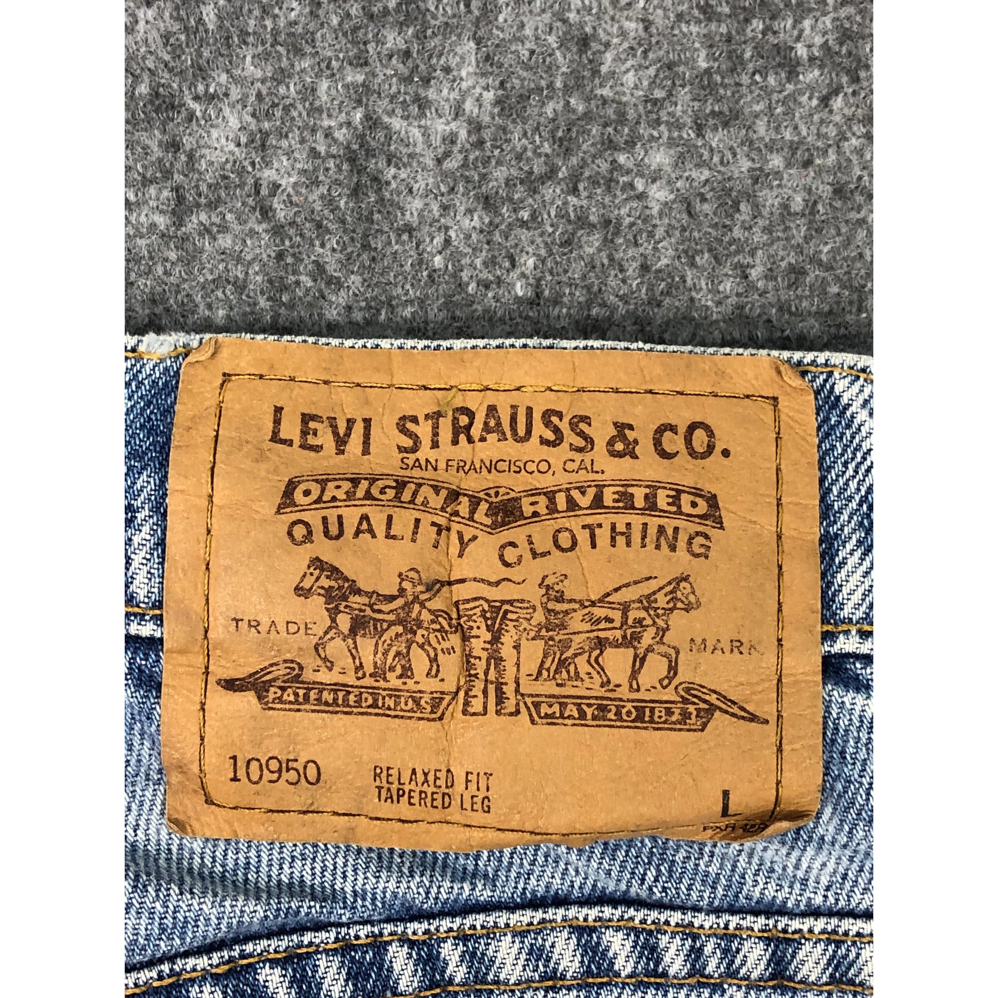 Levi's Vintage 90s Levis 950 Blue Tapered Leg Jeans DP0220 Size US 29 - 5 Thumbnail