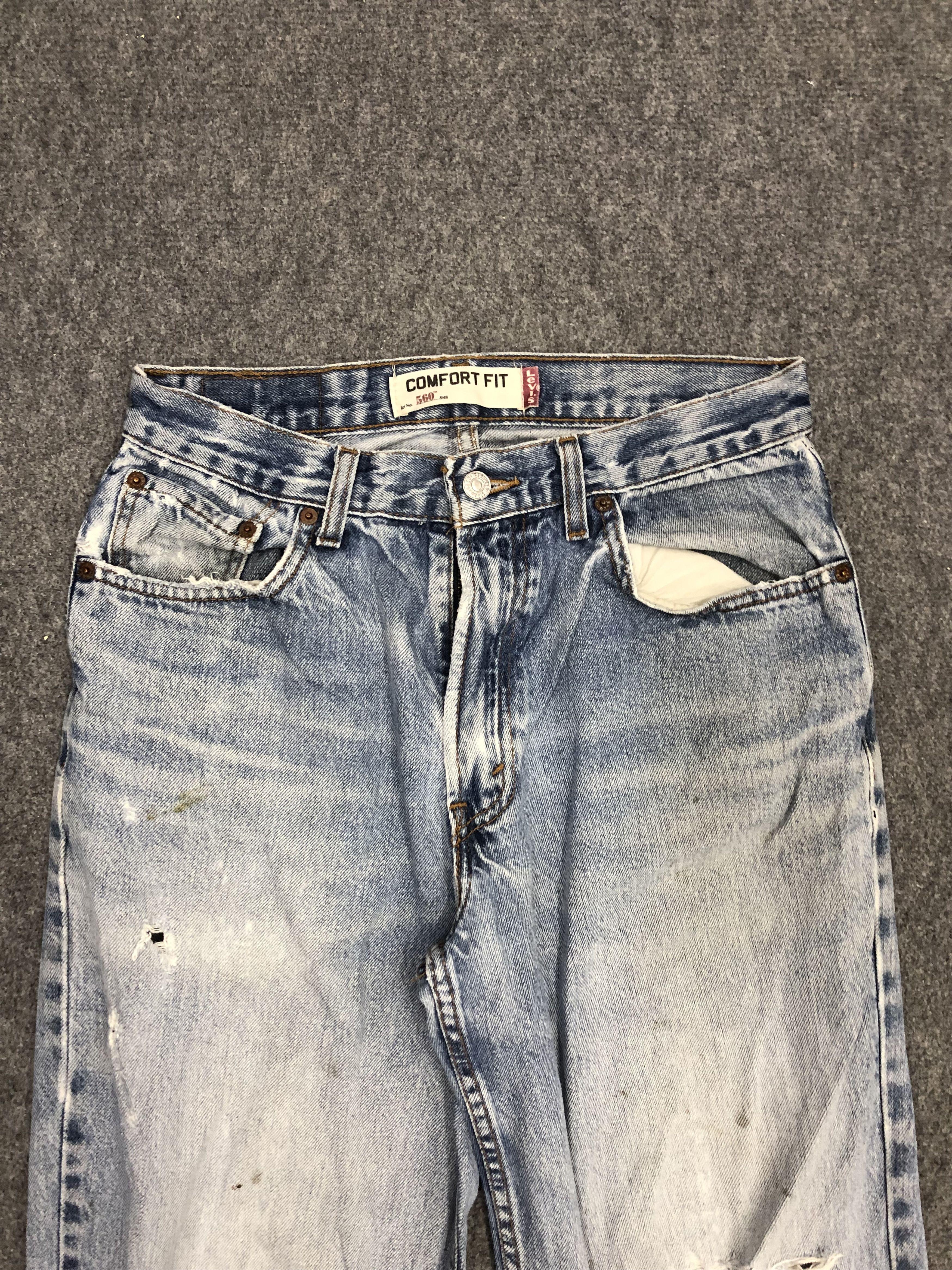 Levi's Vintage Levis 560 Sun Faded Denim DP1260 Size US 29 - 2 Thumbnail