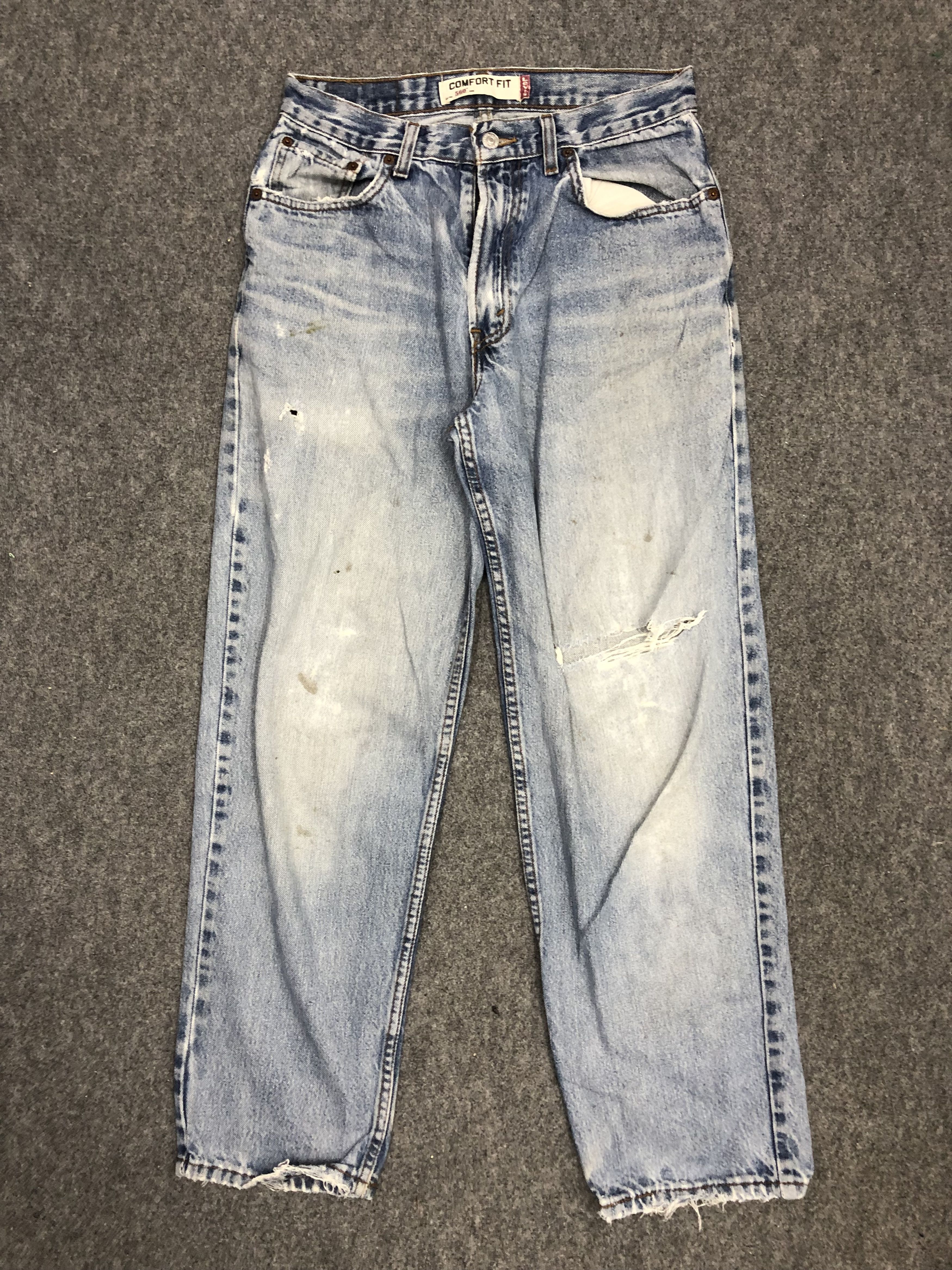Levi's Vintage Levis 560 Sun Faded Denim DP1260 Size US 29 - 1 Thumbnail