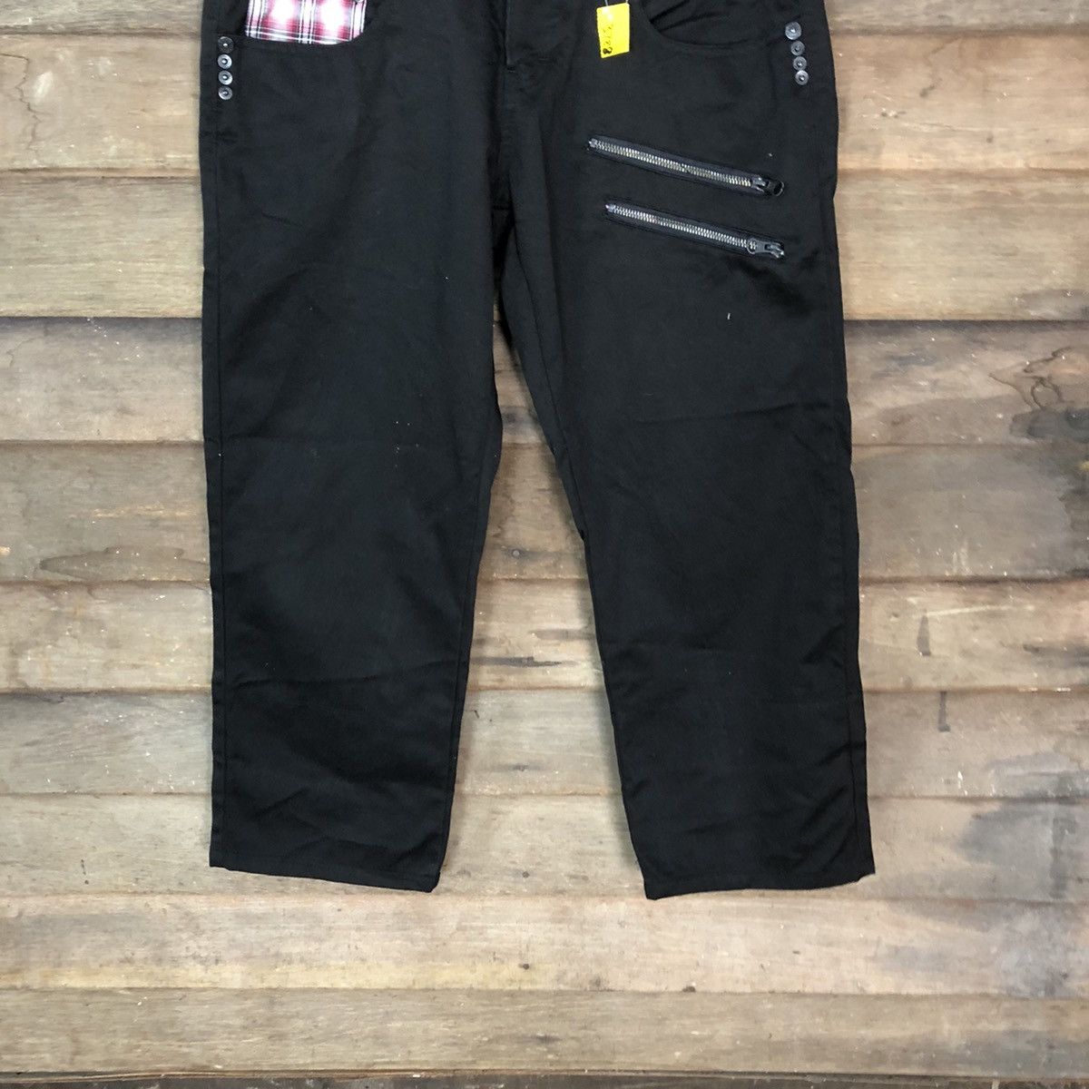 Japanese Brand Nylaus double waist multipocket punk Cargo Pants #3788 Size US 32 / EU 48 - 3 Thumbnail