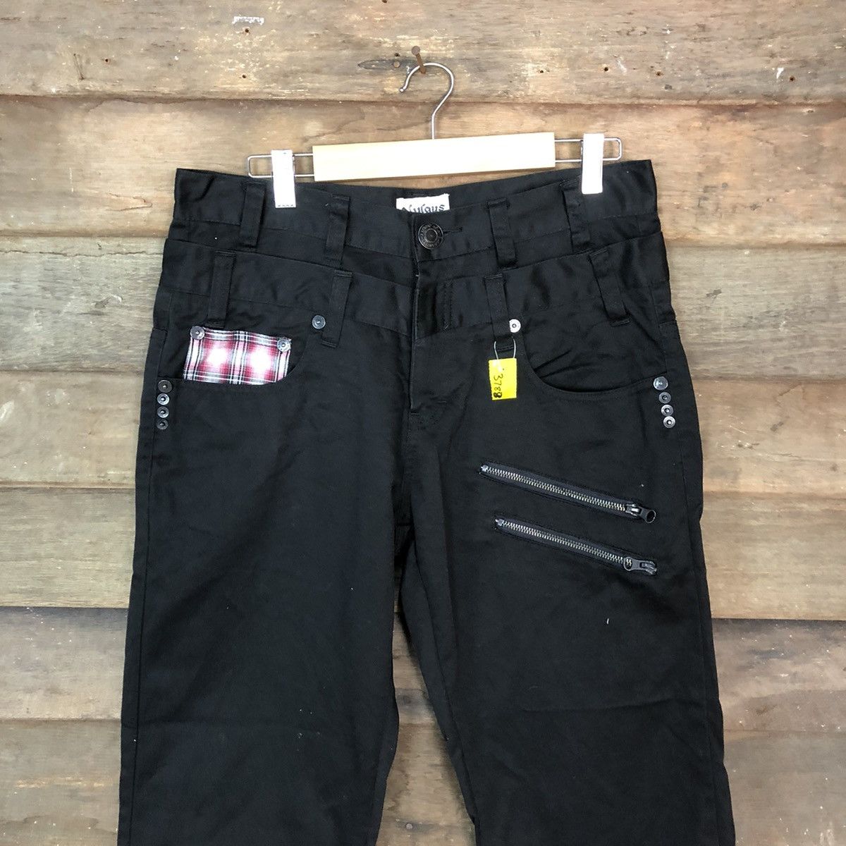Japanese Brand Nylaus double waist multipocket punk Cargo Pants #3788 Size US 32 / EU 48 - 2 Thumbnail
