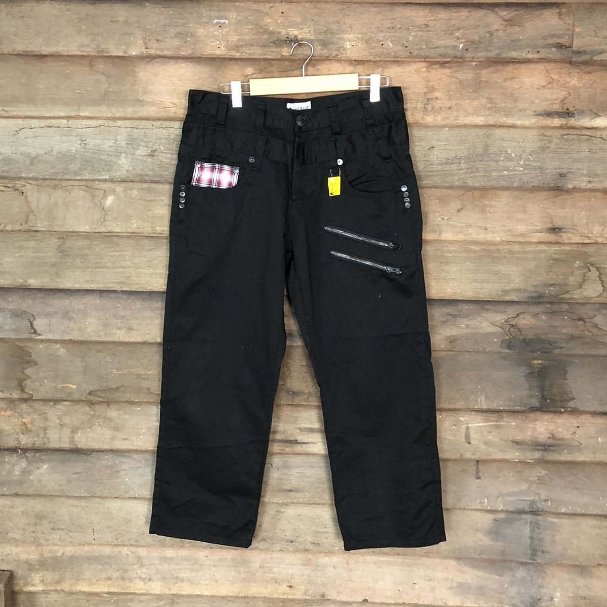 Japanese Brand Nylaus double waist multipocket punk Cargo Pants #3788 Size US 32 / EU 48 - 1 Thumbnail