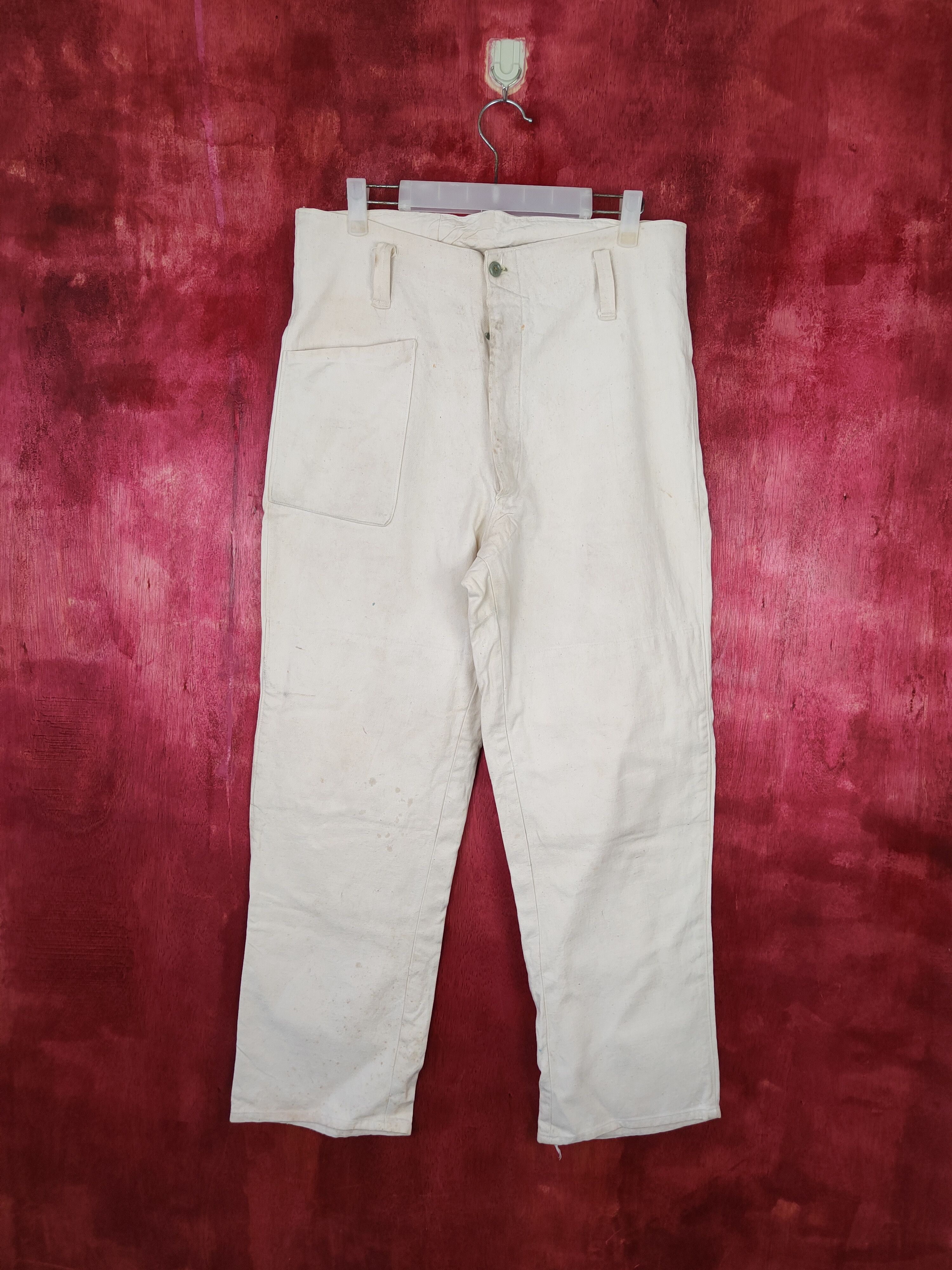 image of Japan Vintage Cargo Pants 4912 in White, Men's (Size 30)