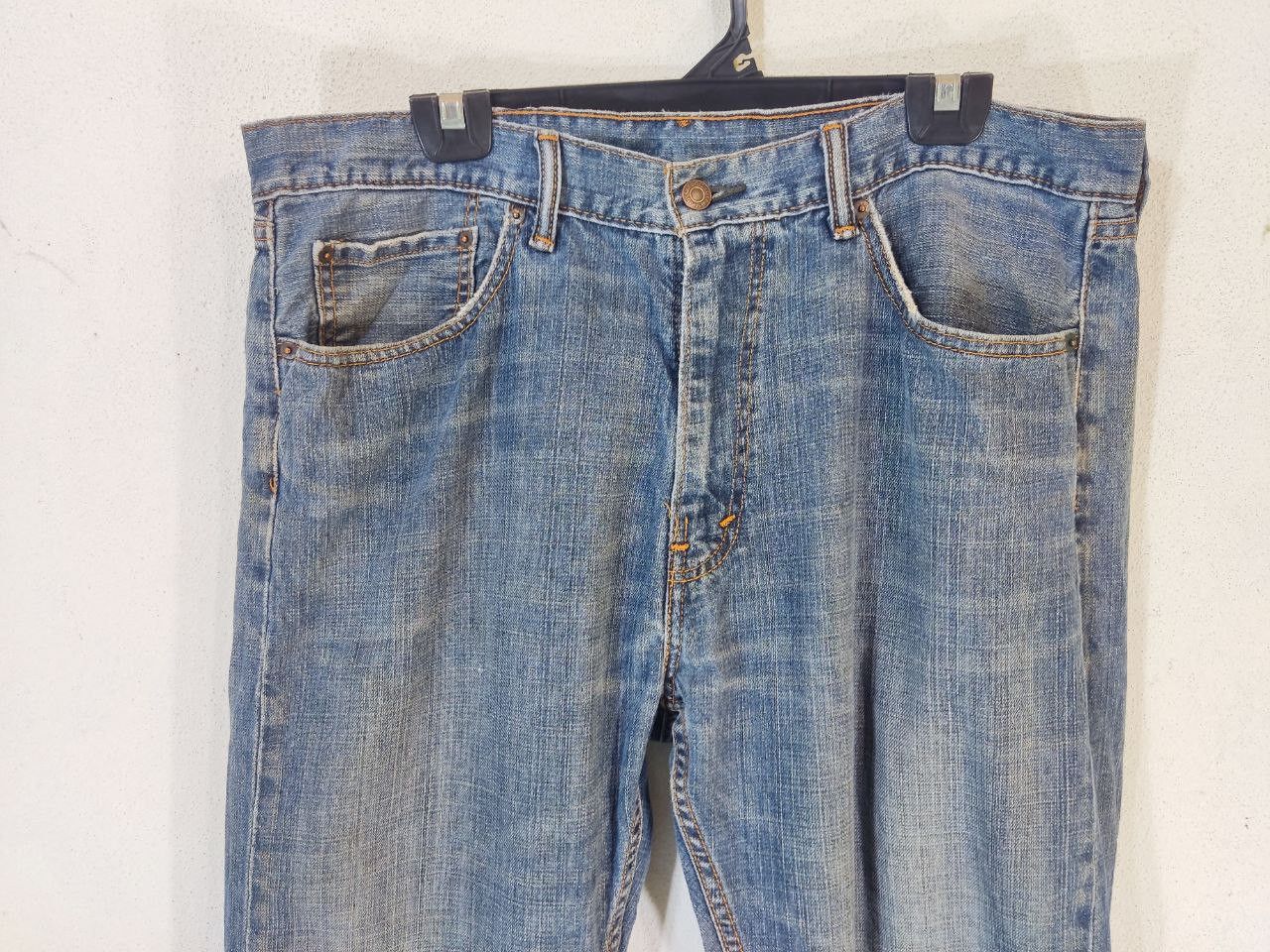 Levi's levis 505 straight cut distressed denim Size US 39 - 8 Thumbnail