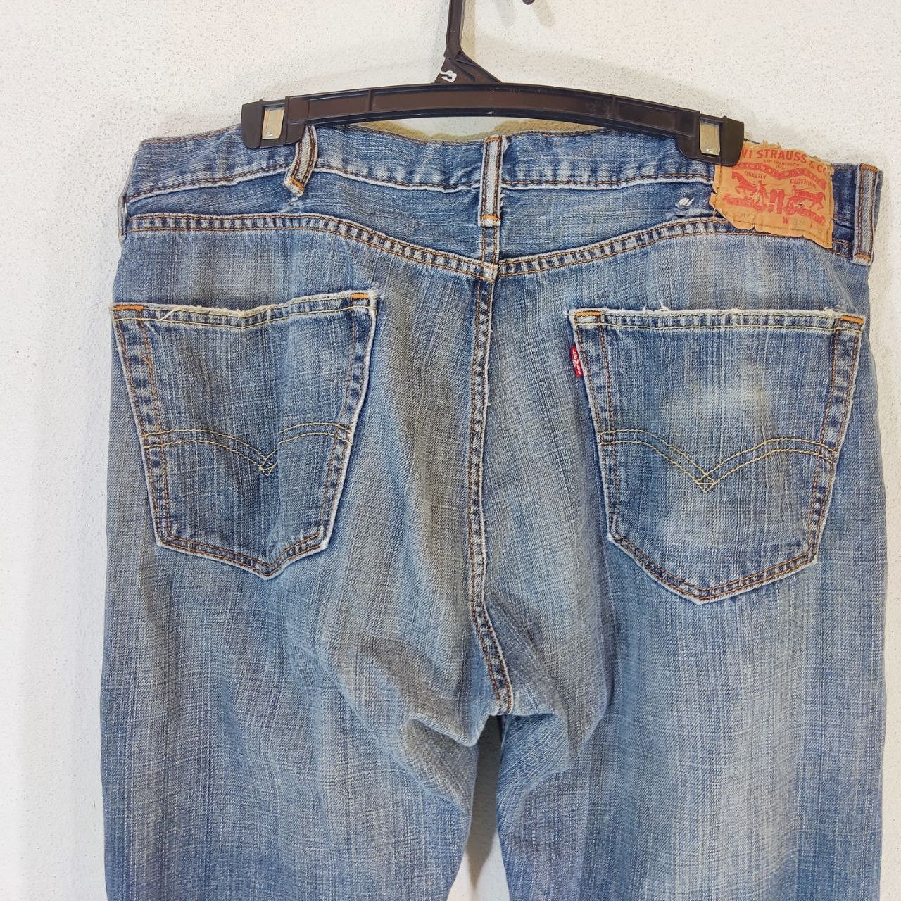 Levi's levis 505 straight cut distressed denim Size US 39 - 5 Thumbnail
