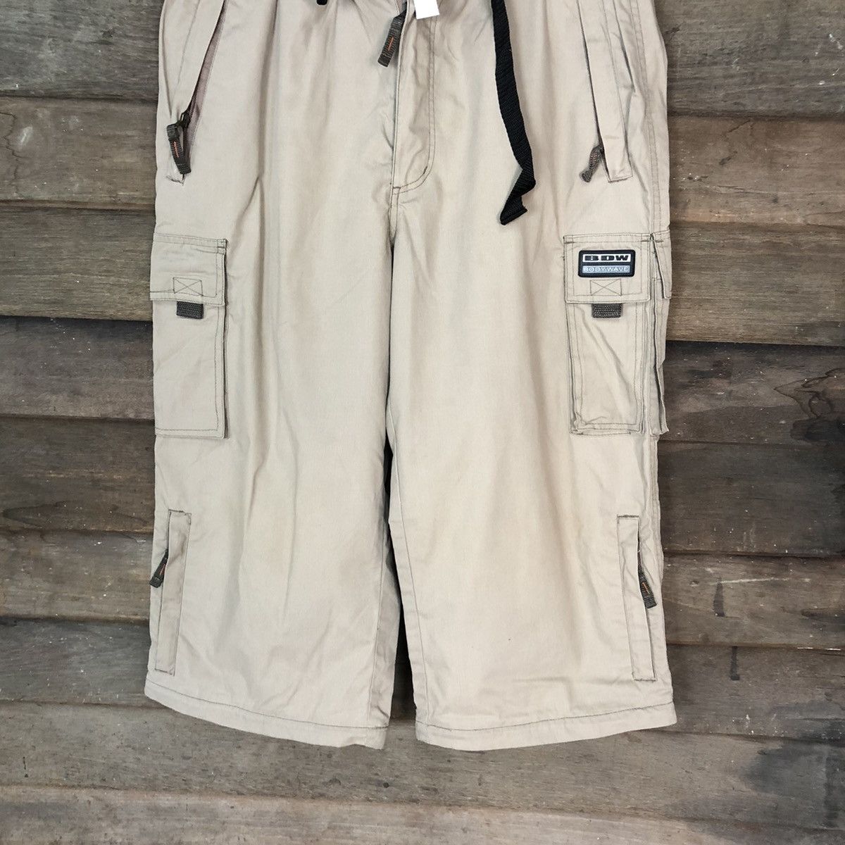 Japanese Brand Body Wave Brown multipocket cropped skater Cargo Pants #4479 Size US 30 / EU 46 - 3 Thumbnail