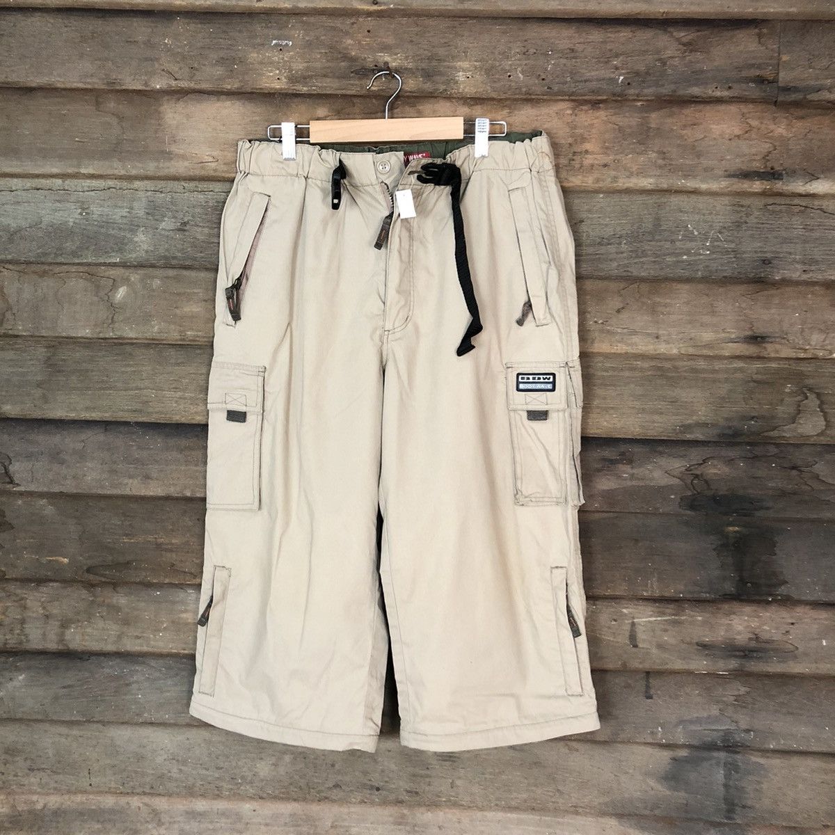 Body Wave Brown multipocket cropped skater Cargo Pants #4479