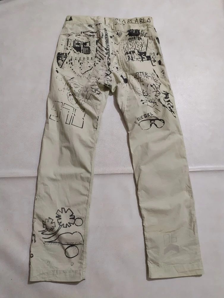 Diesel × Seditionaries Diesel FullPrint Art Punk Design Pants Size US 31 - 11 Thumbnail