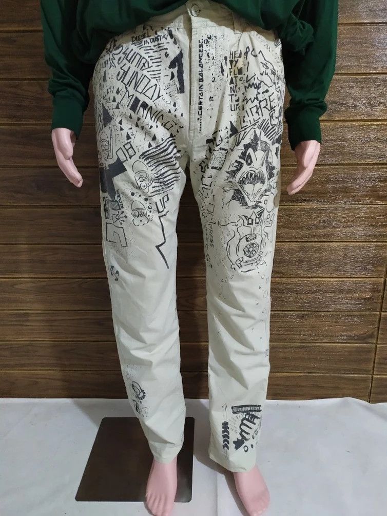 Diesel × Seditionaries Diesel FullPrint Art Punk Design Pants Size US 31 - 1 Thumbnail