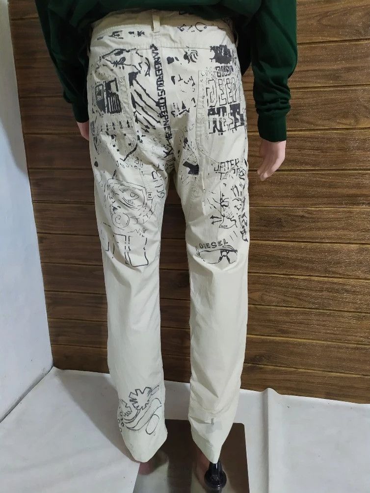 Diesel × Seditionaries Diesel FullPrint Art Punk Design Pants Size US 31 - 3 Thumbnail