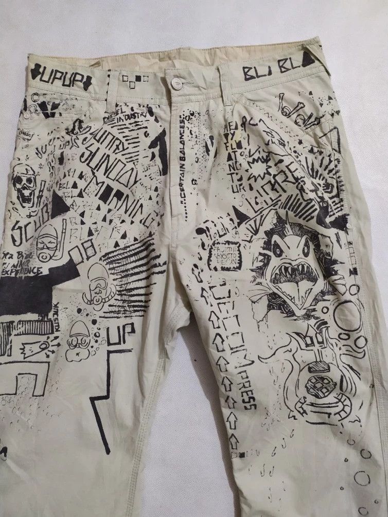 Diesel × Seditionaries Diesel FullPrint Art Punk Design Pants Size US 31 - 5 Thumbnail