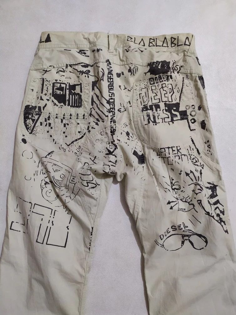 Diesel × Seditionaries Diesel FullPrint Art Punk Design Pants Size US 31 - 12 Thumbnail