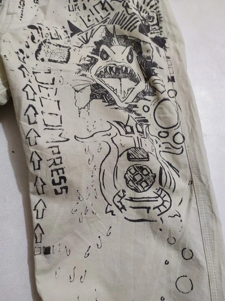 Diesel × Seditionaries Diesel FullPrint Art Punk Design Pants Size US 31 - 8 Thumbnail