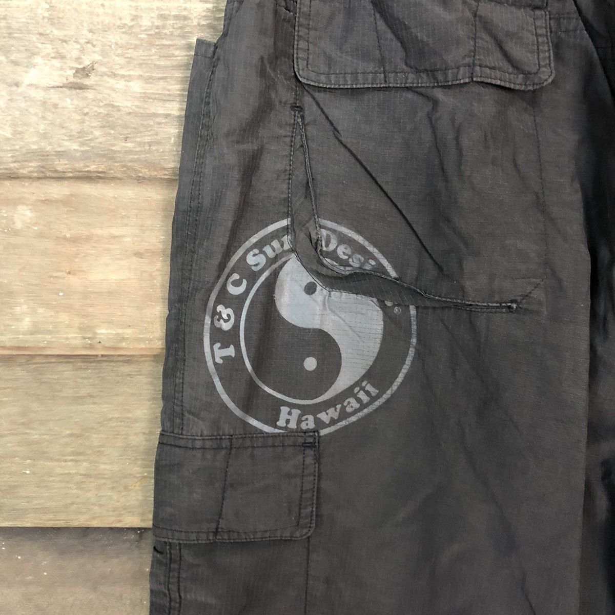 Japanese Brand DLL T&C The Surf Design Black hiking track Cargo Pants #2400 Size US 33 - 17 Thumbnail