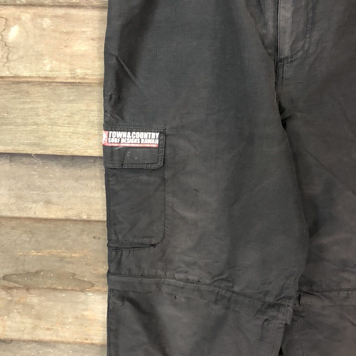 Japanese Brand DLL T&C The Surf Design Black hiking track Cargo Pants #2400 Size US 33 - 6 Thumbnail