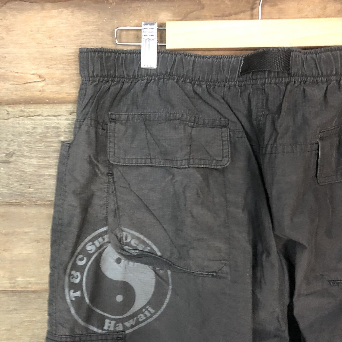 Japanese Brand DLL T&C The Surf Design Black hiking track Cargo Pants #2400 Size US 33 - 15 Thumbnail