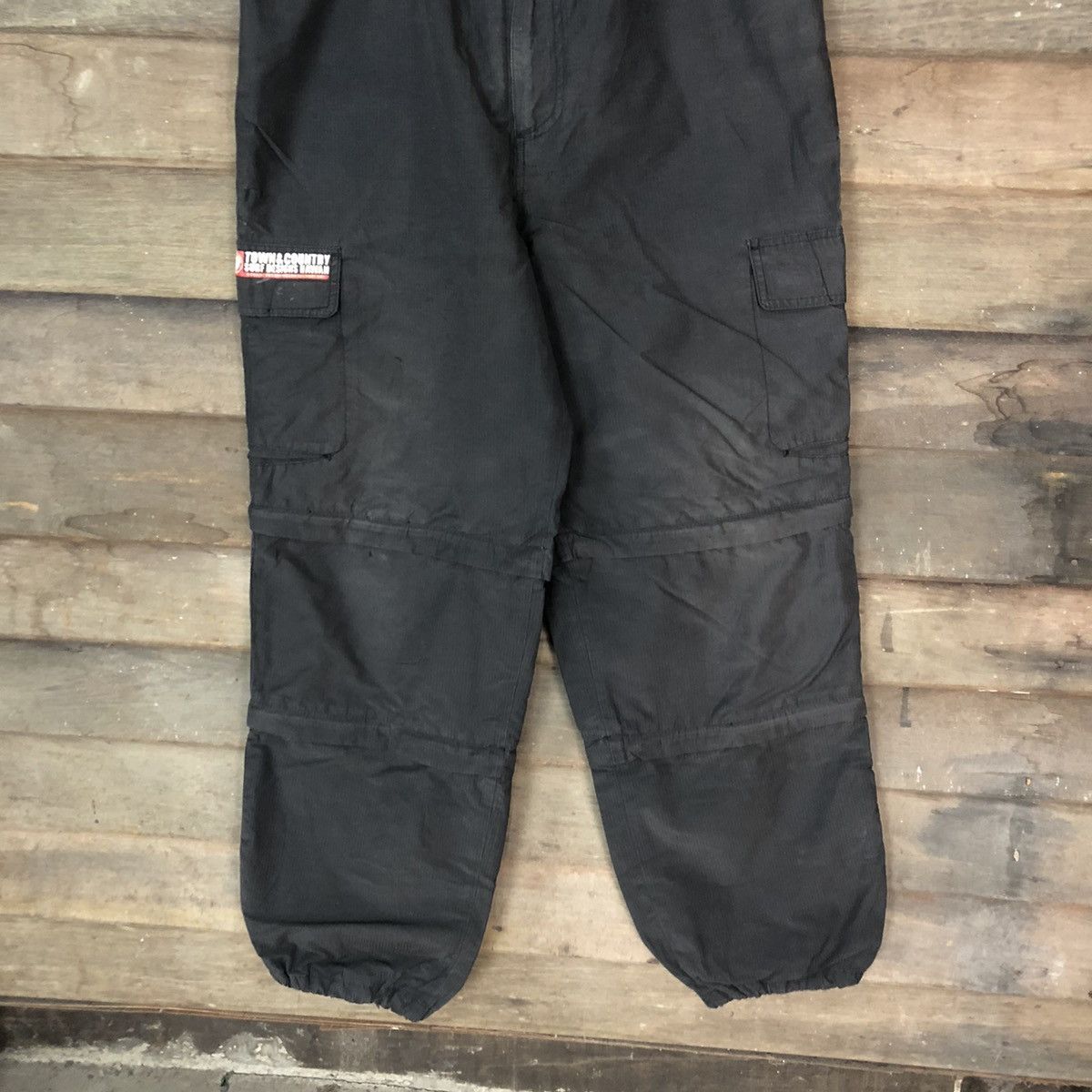 Japanese Brand DLL T&C The Surf Design Black hiking track Cargo Pants #2400 Size US 33 - 3 Thumbnail