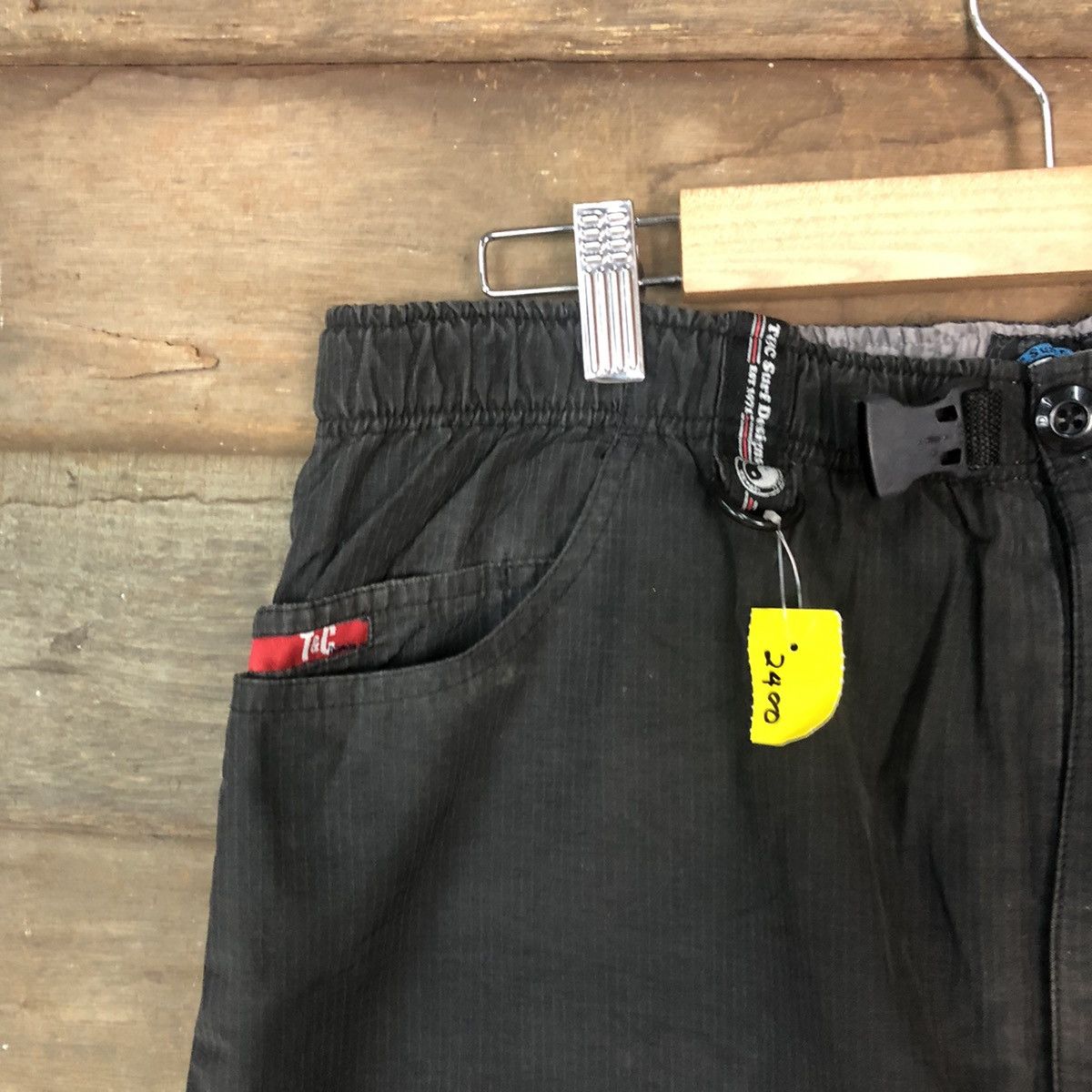 Japanese Brand DLL T&C The Surf Design Black hiking track Cargo Pants #2400 Size US 33 - 4 Thumbnail