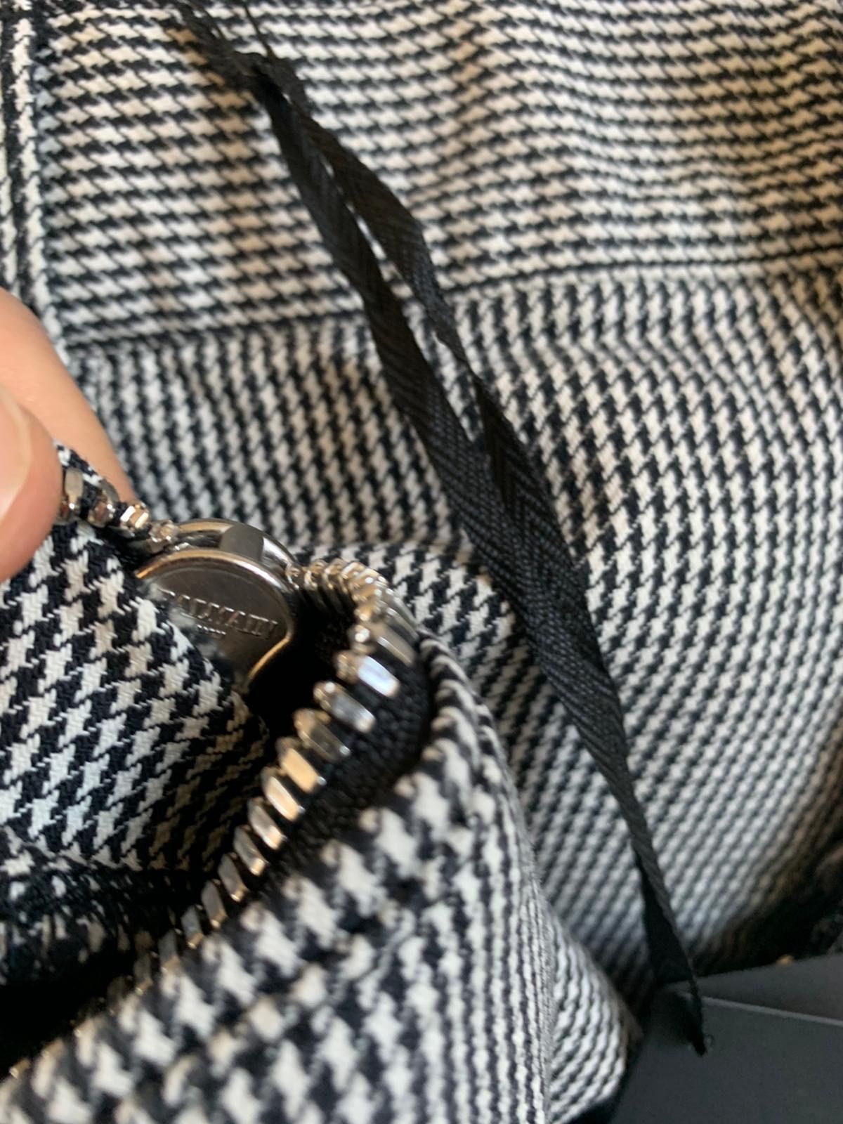 Balmain Houndstooth Biker Denim in Black & White Size US 38 / EU 54 - 11 Thumbnail