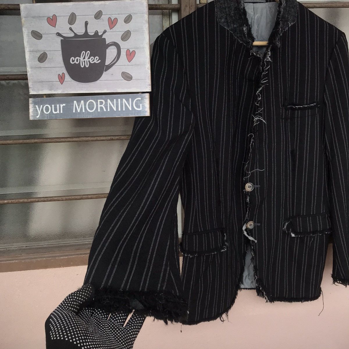 Pierre Balmain Pierre Balmain trashed distressed jacket slimfit Size US M / EU 48-50 / 2 - 6 Thumbnail