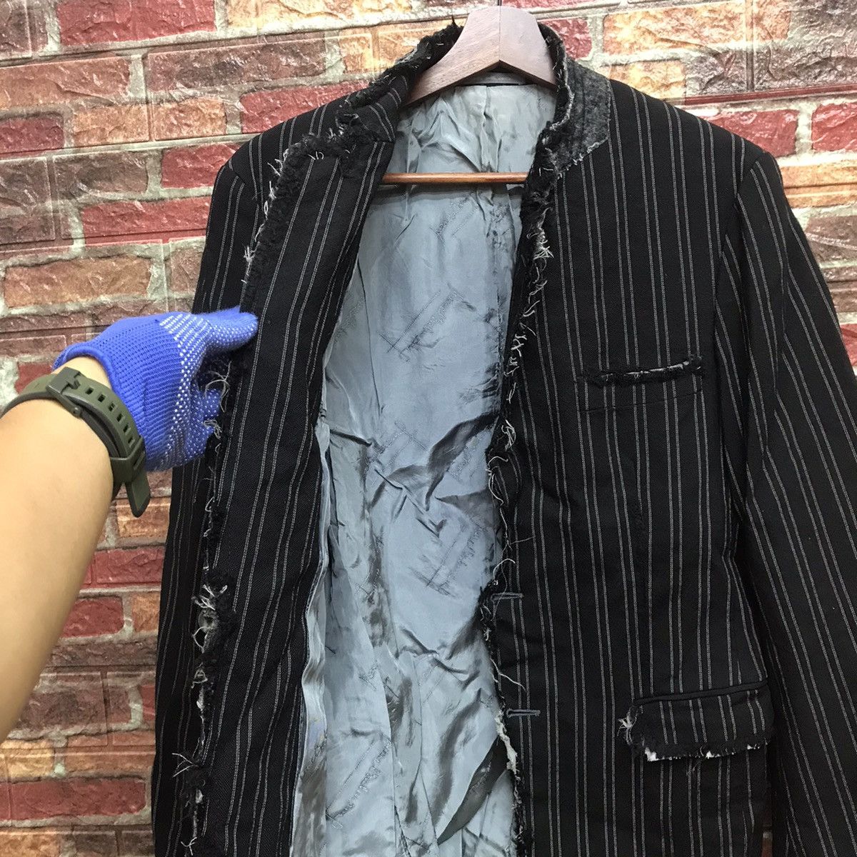 Pierre Balmain Pierre Balmain trashed distressed jacket slimfit Size US M / EU 48-50 / 2 - 22 Thumbnail