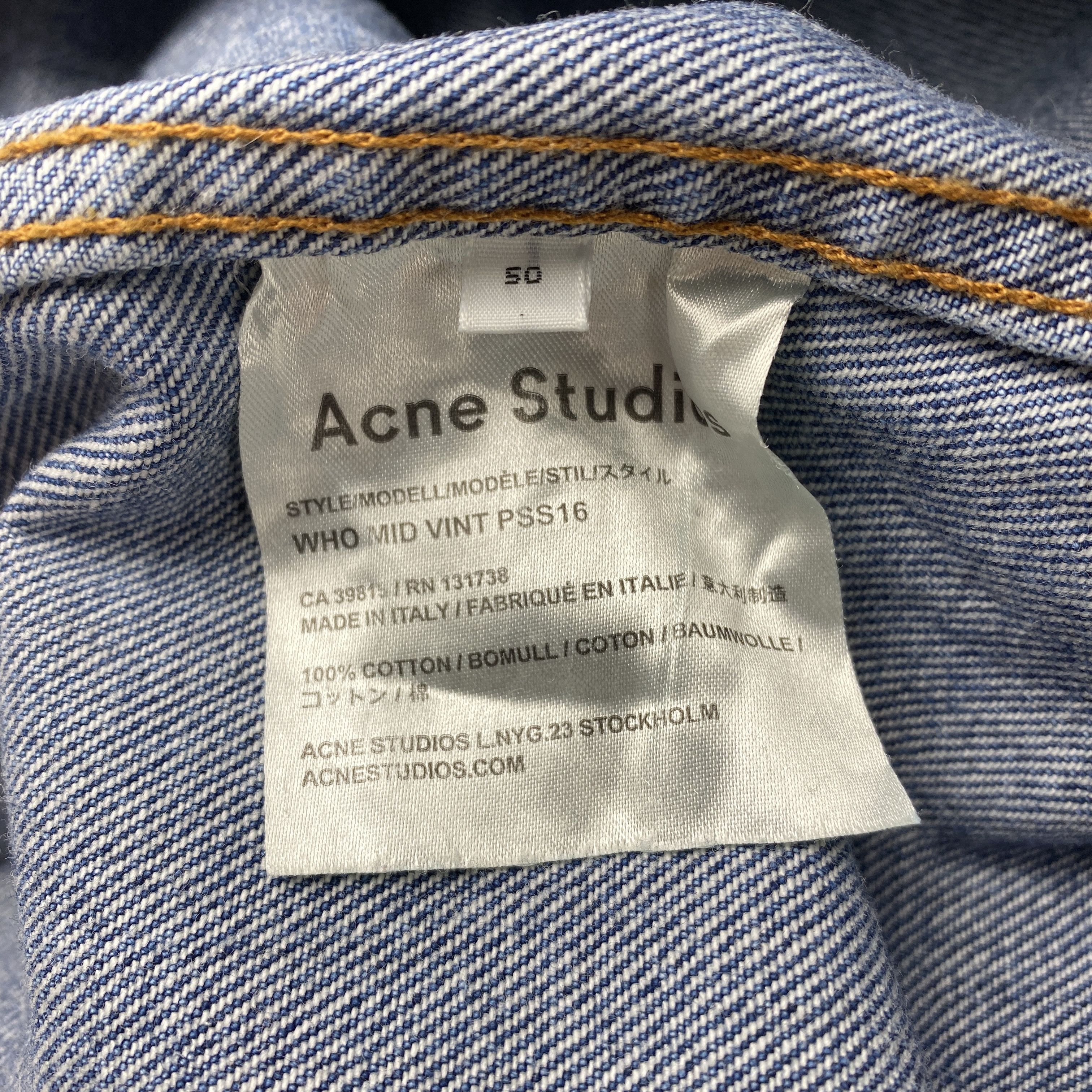 Acne Studios Acne Studios SS16 Who Mid Denim Jacket Size US M / EU 48-50 / 2 - 5 Thumbnail