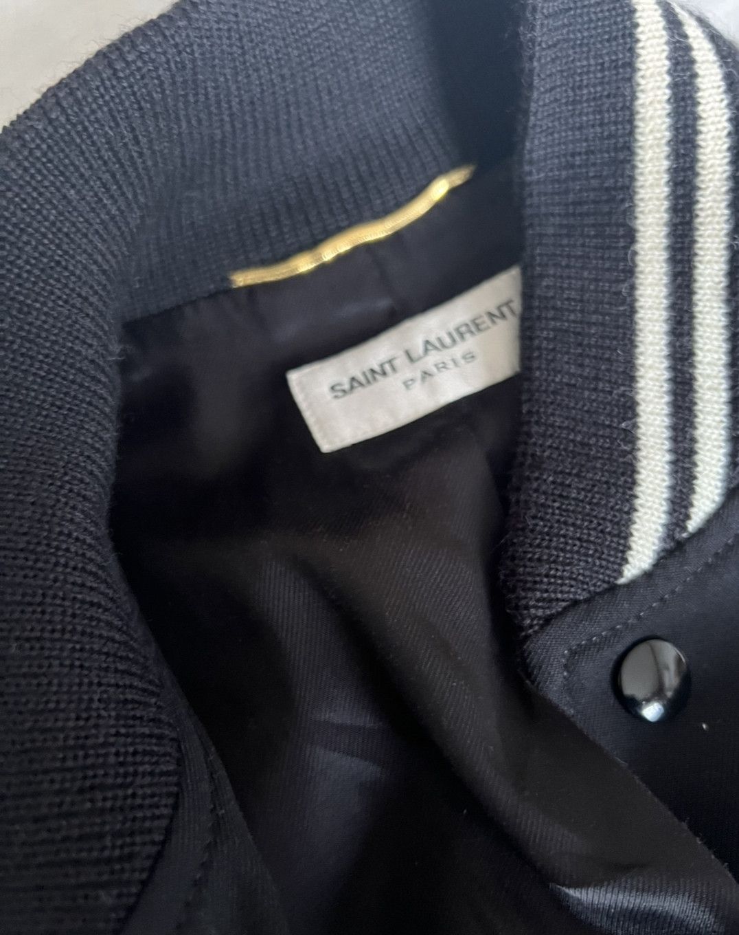Saint Laurent Paris saint laurent black baseball jacket Size M / US 6-8 / IT 42-44 - 3 Thumbnail