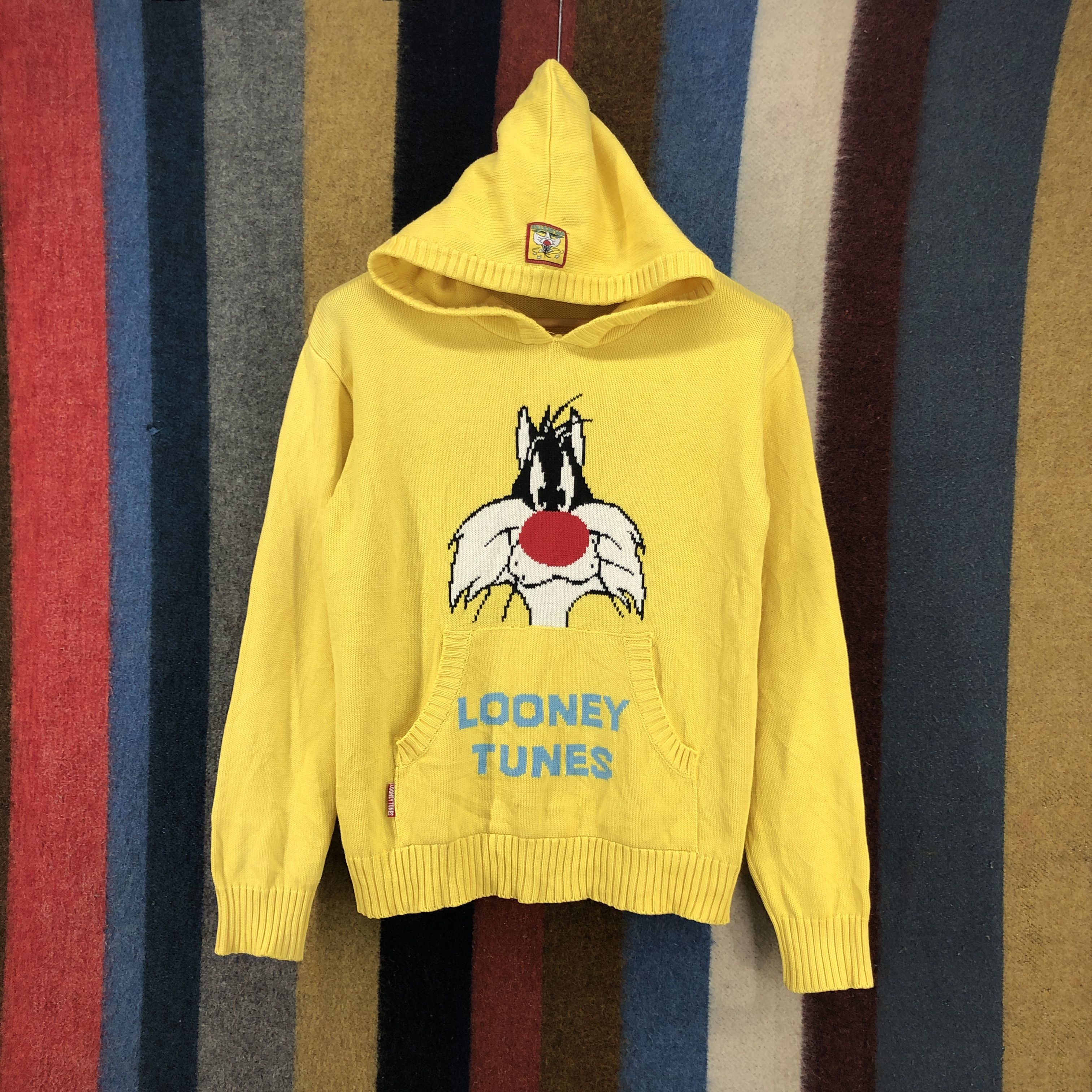 Y2K Vintage LOONEY TUNES Sylvester Knit Hoodie #0673/AC