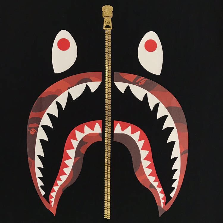Bape BAPE Shark T-shirt red camo × gold Size US M / EU 48-50 / 2 - 2 Thumbnail